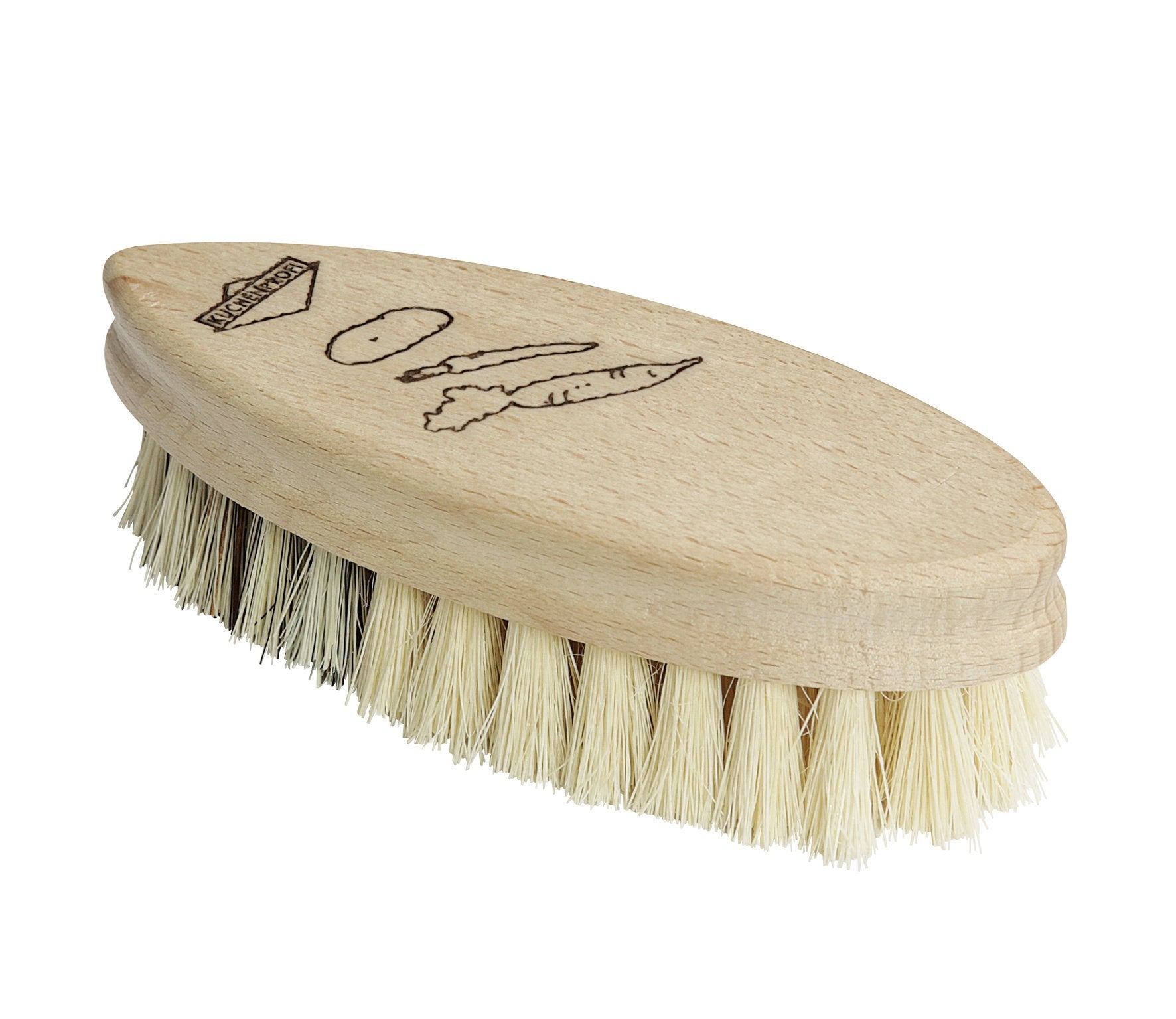 Kuchenprofi Vegetable Brush & Vegetable Scrubber for Food - Wood Handle Veggie Scrubber with Natural Bristles