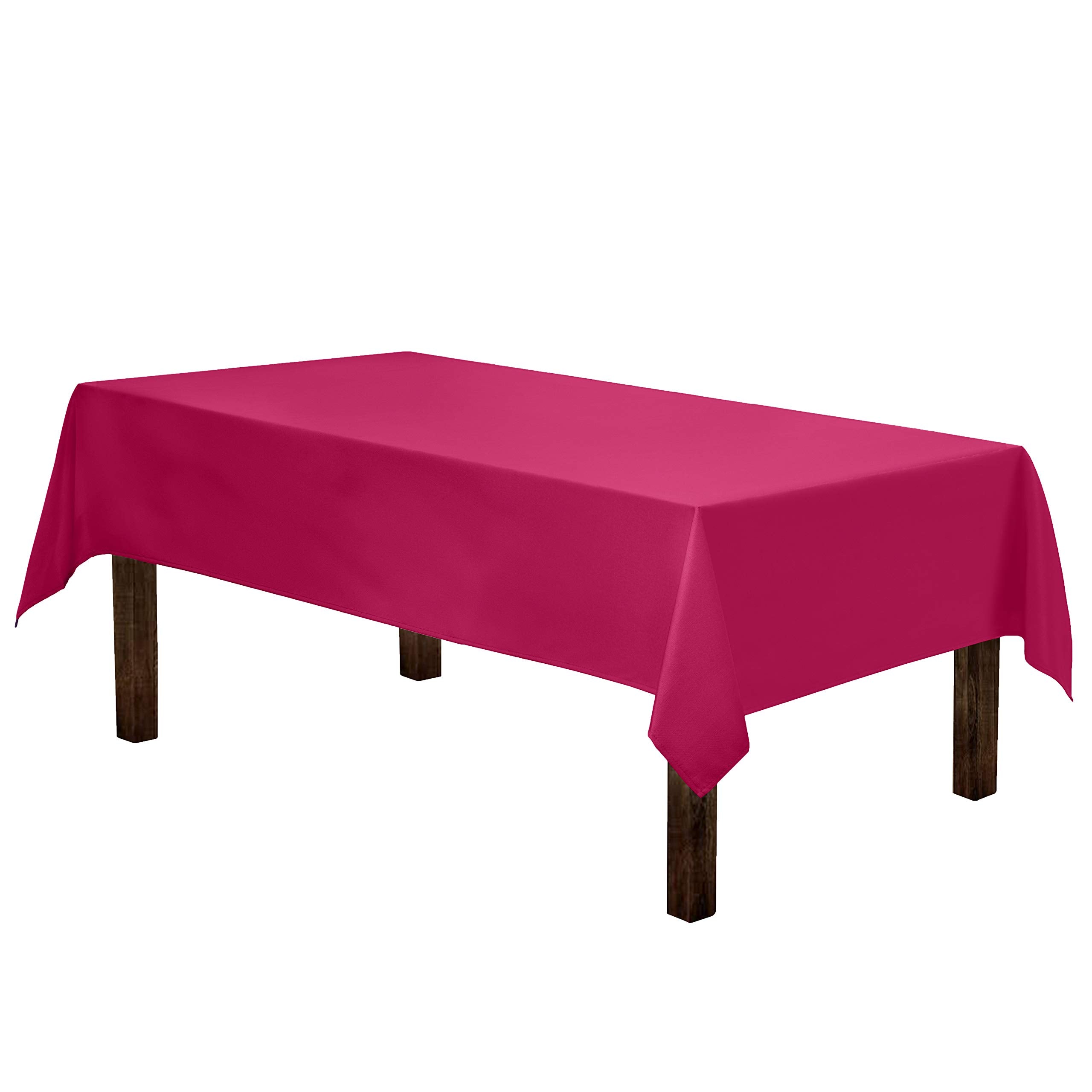 Gee Di Moda Rectangle Tablecloth - 60 X 84 Inch  Fuchsia Rectangular Table Cloth In Washable Polyester  Great For Buffet Table,