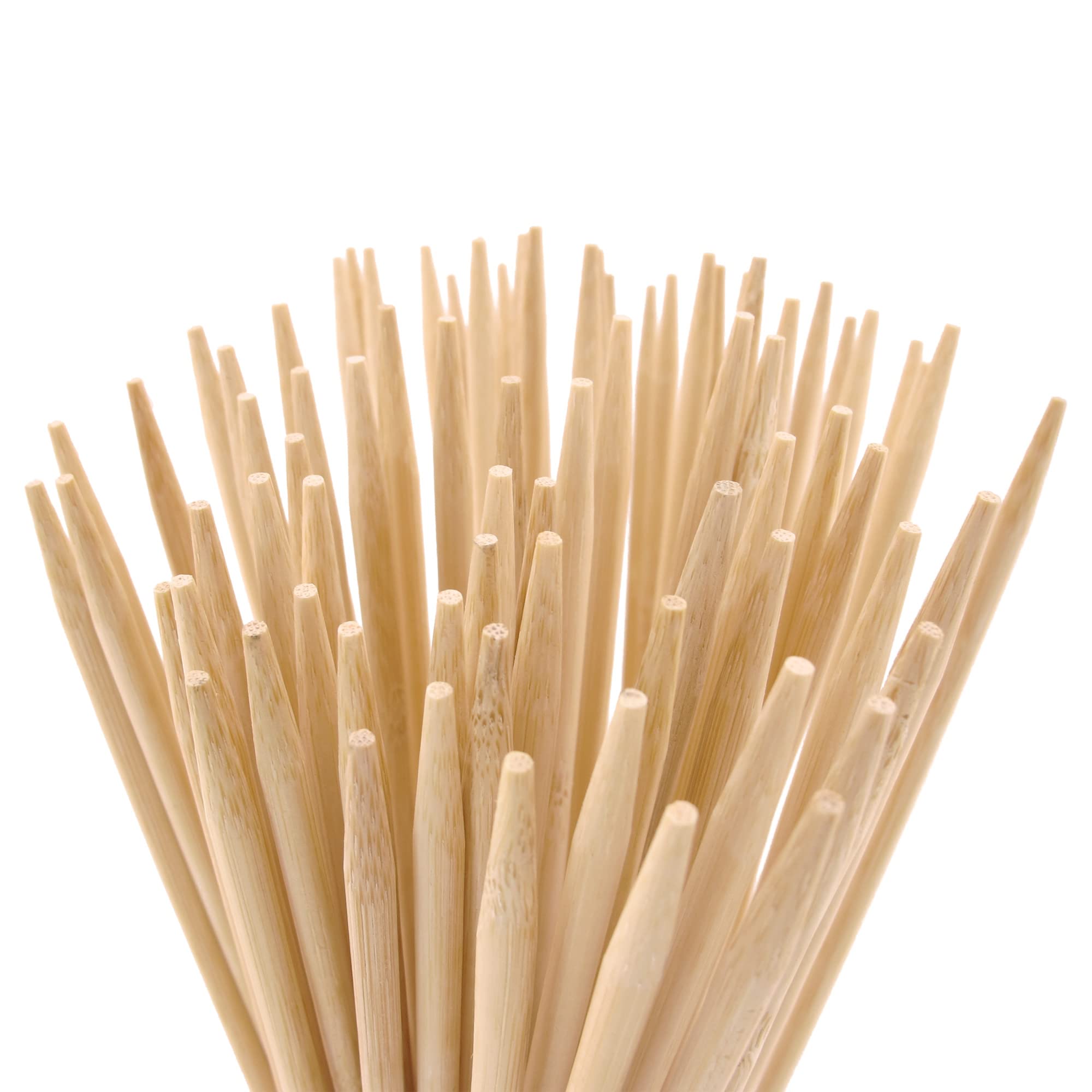 BambooMN 12 Inch 5mm Thick Semi Point Food Caramel Candy Apple Corn Dog Garden Bamboo Skewers  300 Pieces