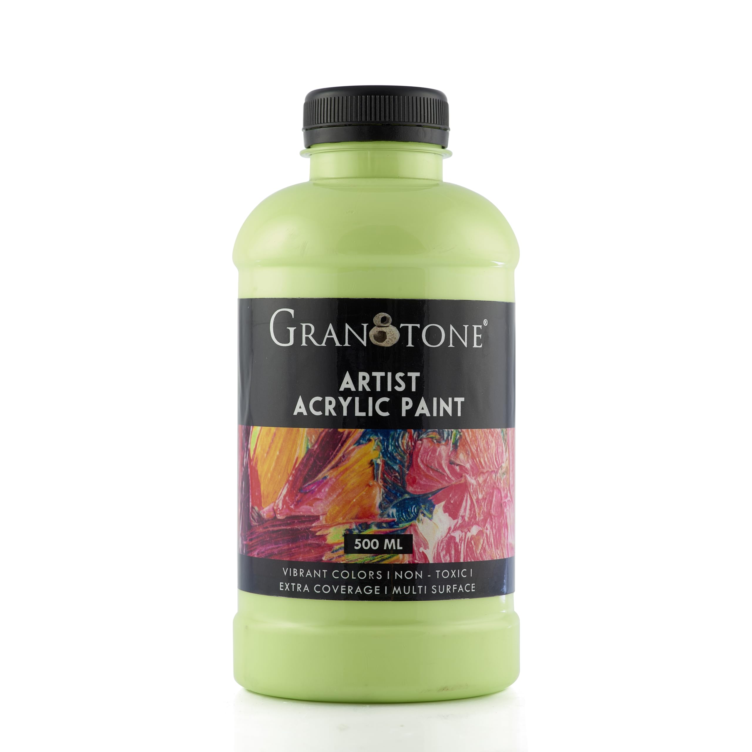 Granotone Acrylic Colour | 500 Ml (Moon Green) | Rich Pigment, Non-Cracking Art & Diy Paint | Suitable For Canvas, Wood, Leather