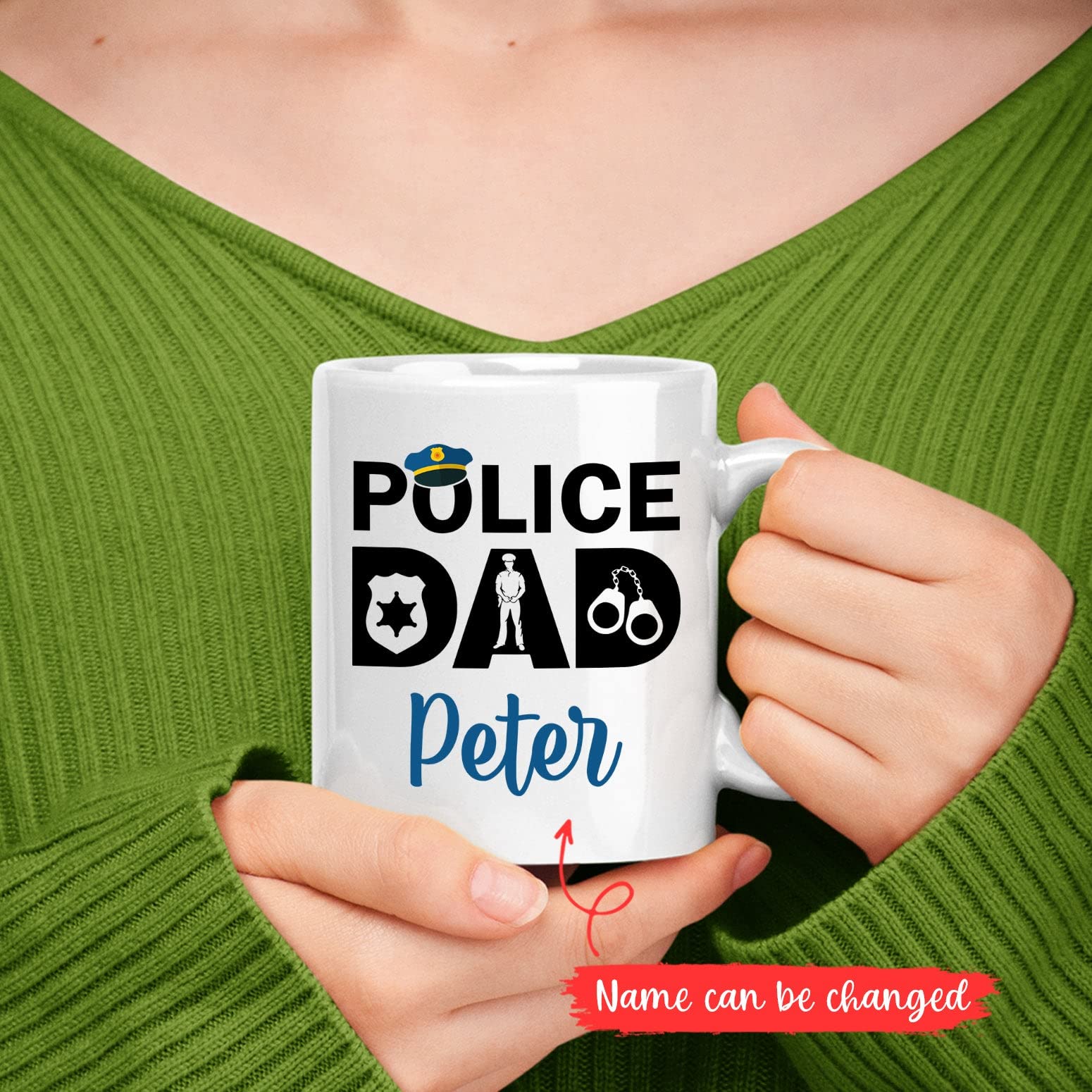 Police Officer Gifts, Police Dad Mug, Personalized Police Officer Mug Custom Name Mug For Police Officer, Blue Line Mug, Cop Mug