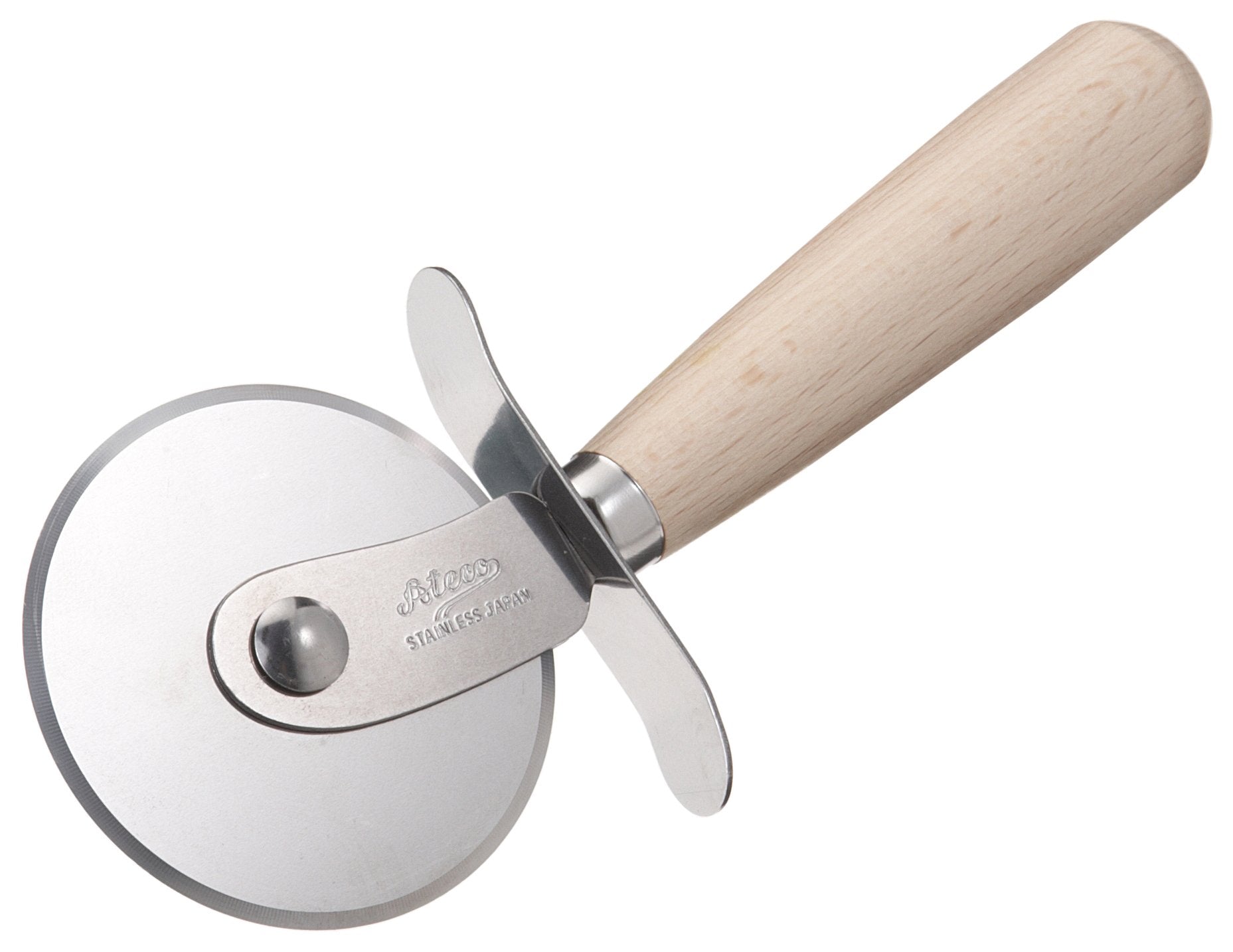 Ateco Wood Handle Pastry Wheel Baking Supply, 2.5 Inch, Silver
