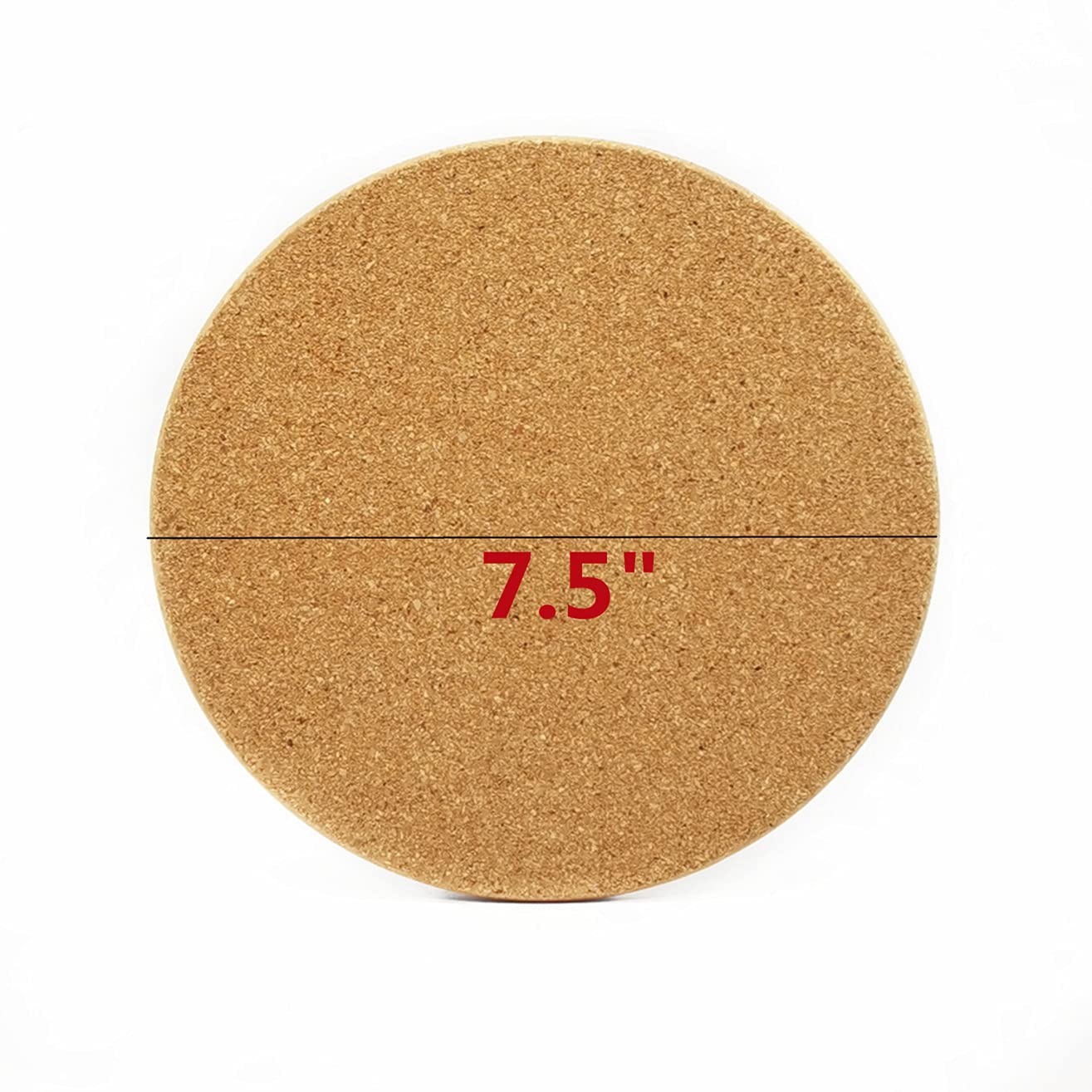 Fannuoncc 7.5'' Cork Trivet For Kitchen Hot Plate Coaster Pads, High Heat Pot, Heat Food Rack, Natural Plants Heat Resistant Cor