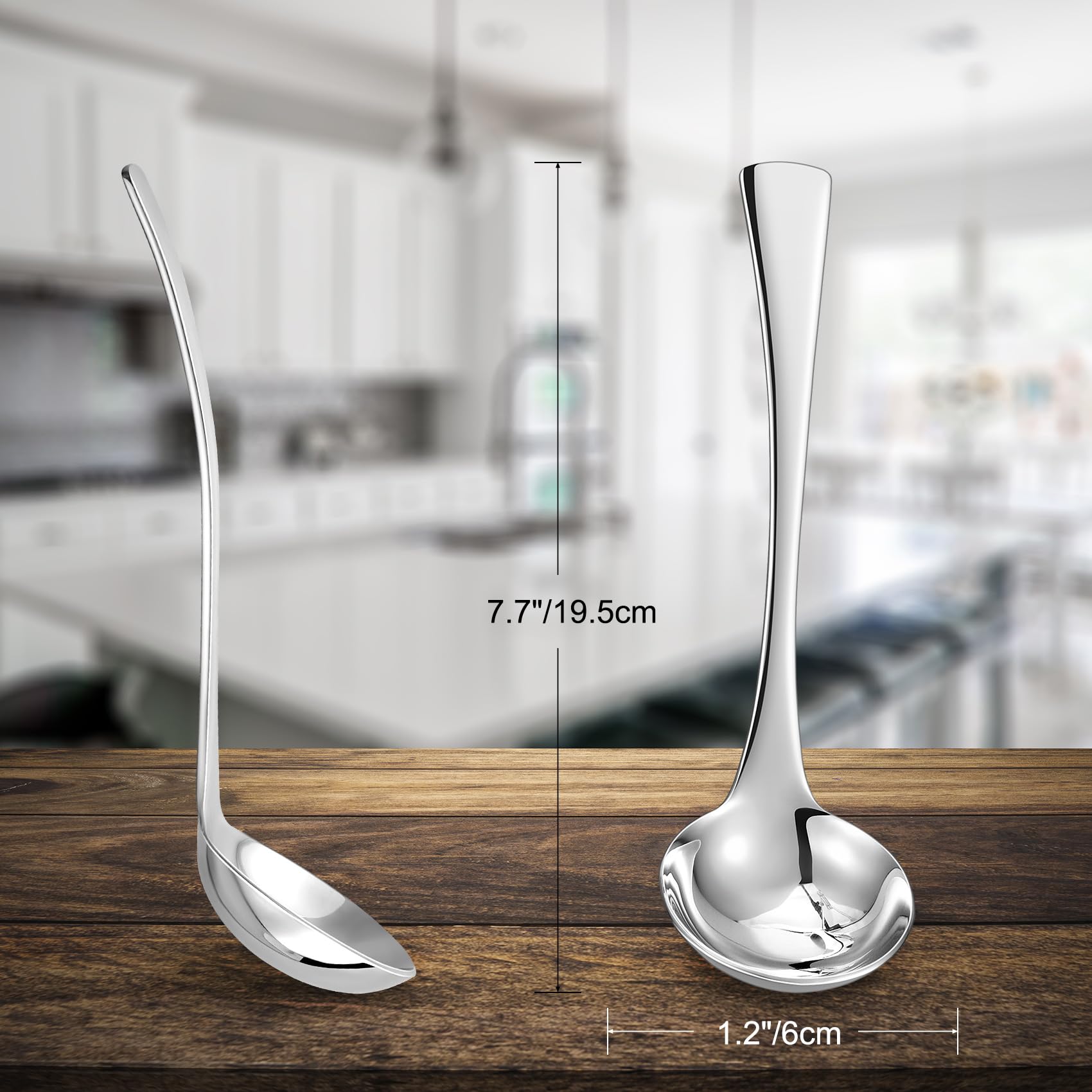 Keawell Austin Gravy Ladle, 18/10 Stainless Steel, 7.5 Inch, Silver, Dishwasher Safe (1)