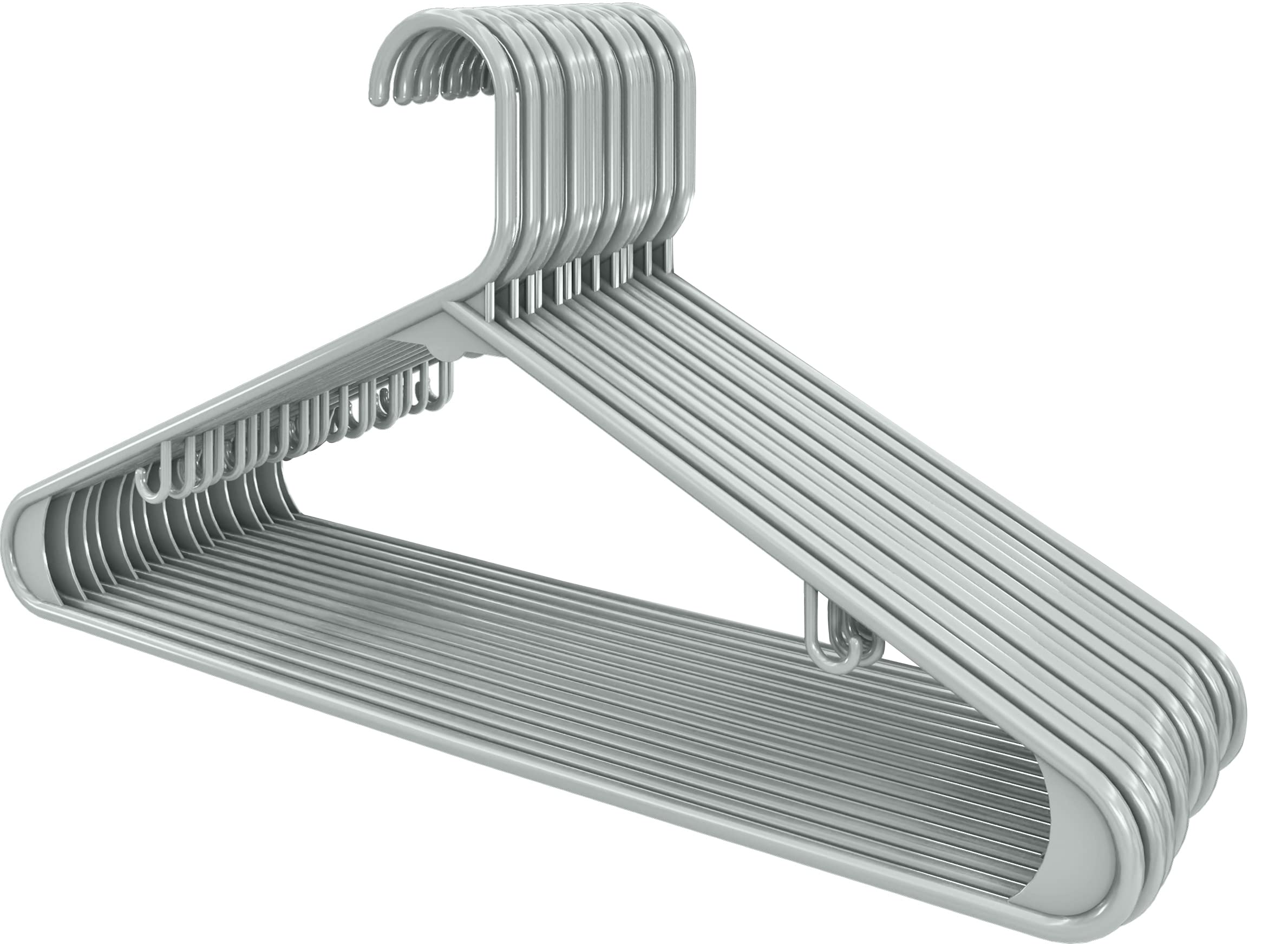 Utopia Home Plastic Hangers 20 Pack - Clothes Hanger with Hooks - Skirt Hangers - Durable & Space Saving Coat Hanger - Heavy Duty Grey Hangers for Coats  Skirts  Pants  Dress  Etc.