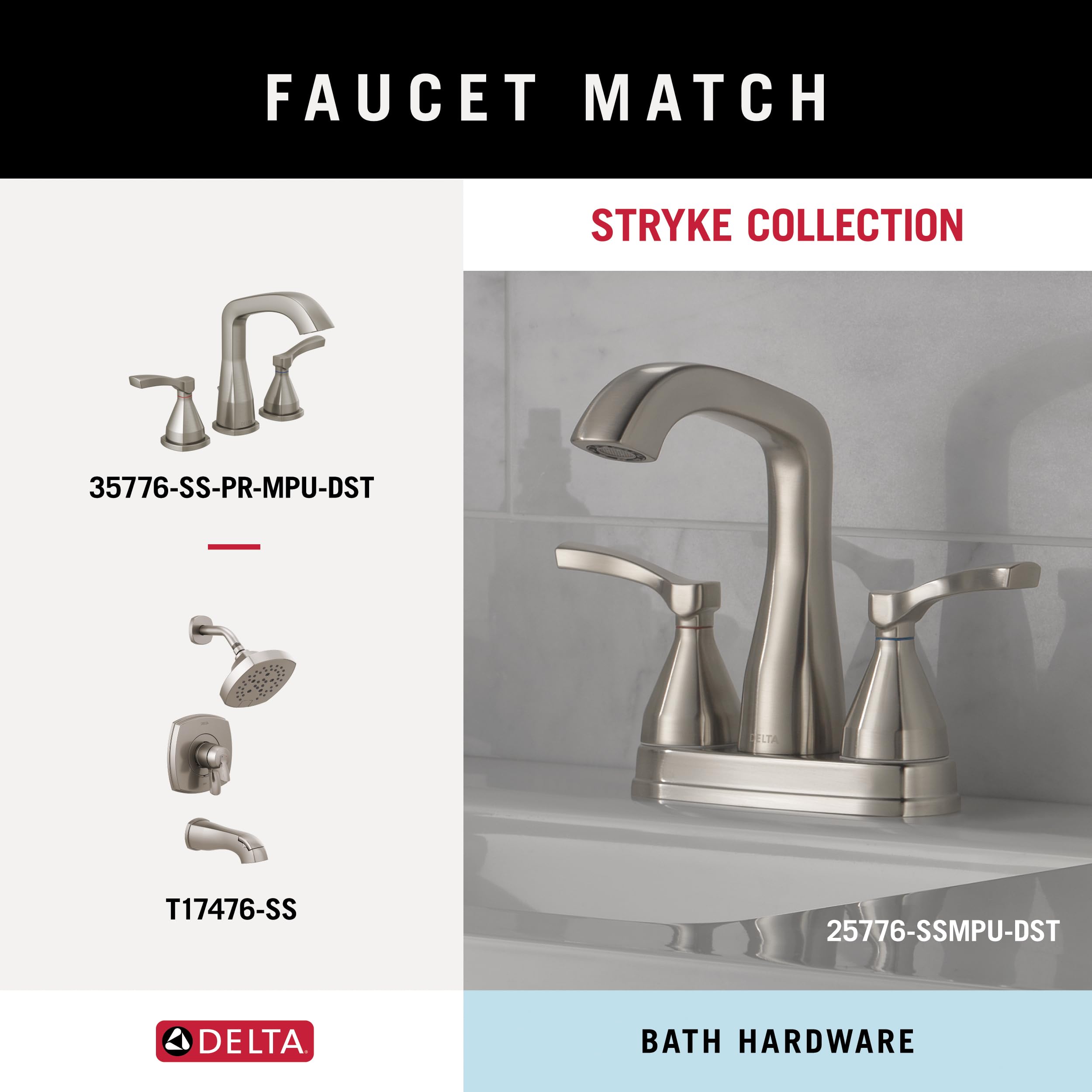 Delta Faucet 77608-Ss Stryke Mini Towel Bar, 8 Inch, Stainless