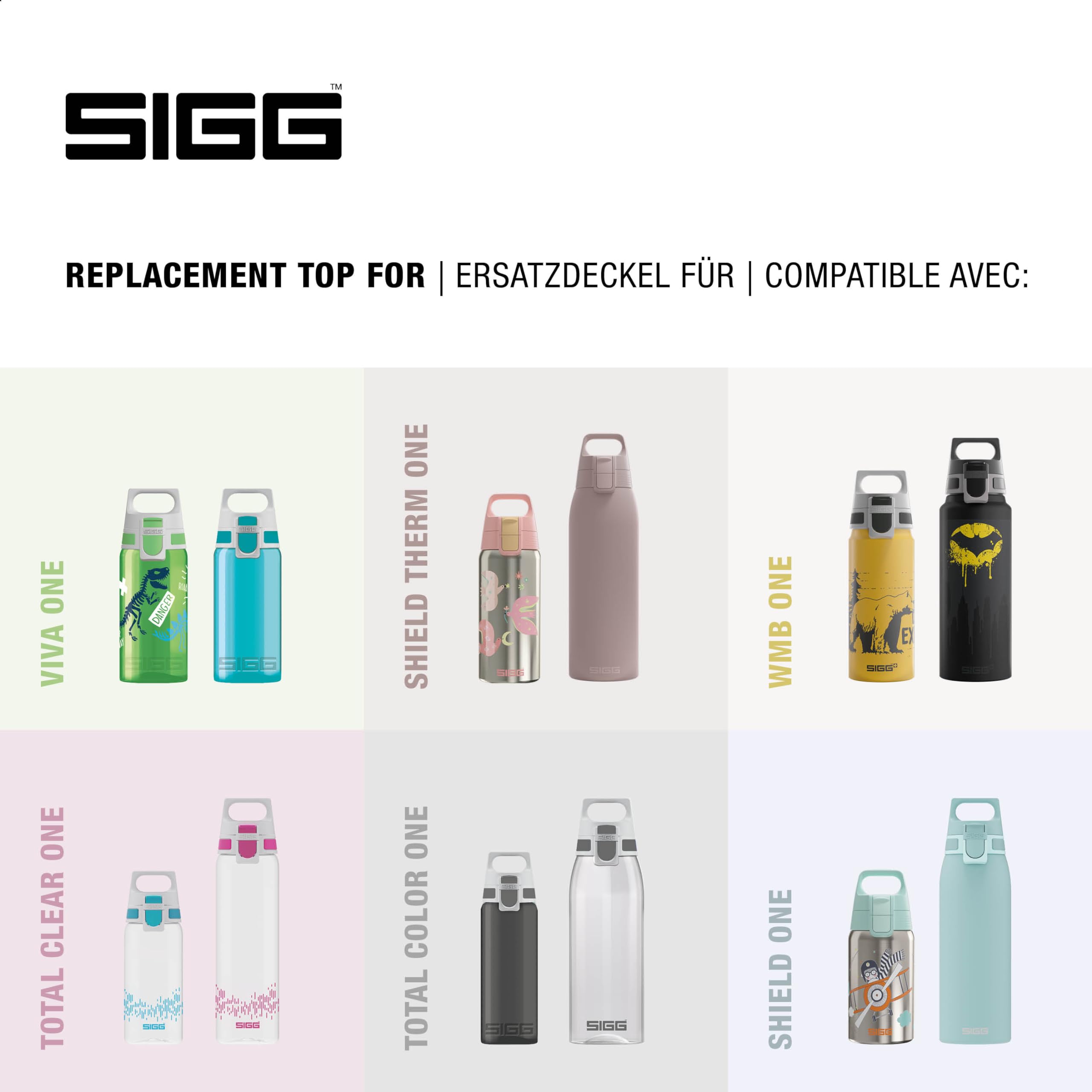 SIGG WMB ONE Top Anthracite Closure (One Size)  Replacement Spare Part for SIGG Drinking Bottle