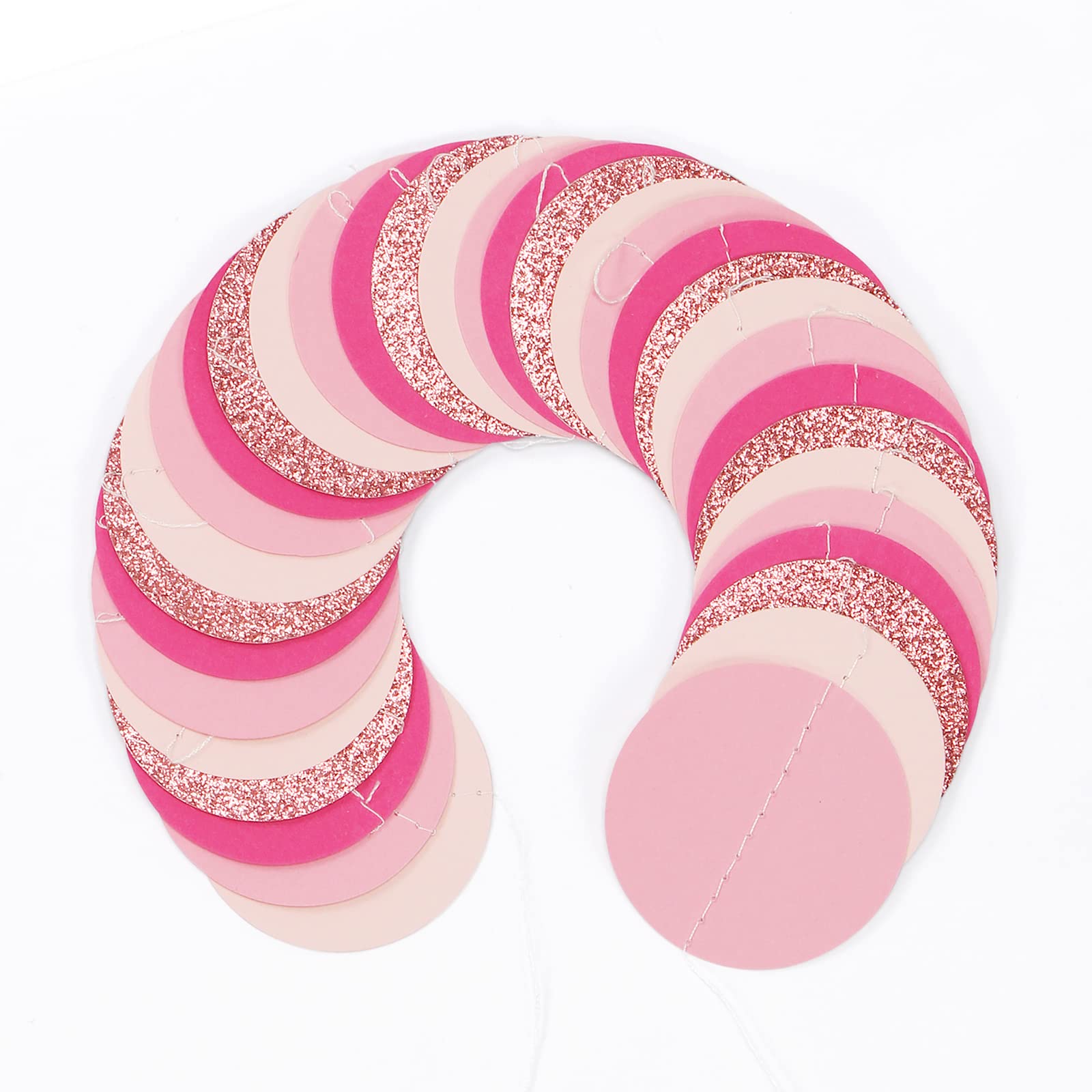 Hot-Pink Rose-Gold Party Decorations Garland - 52ft Wedding Bridal Shower Hanging Decoration Streamers Banner,Baby Girl Birthday