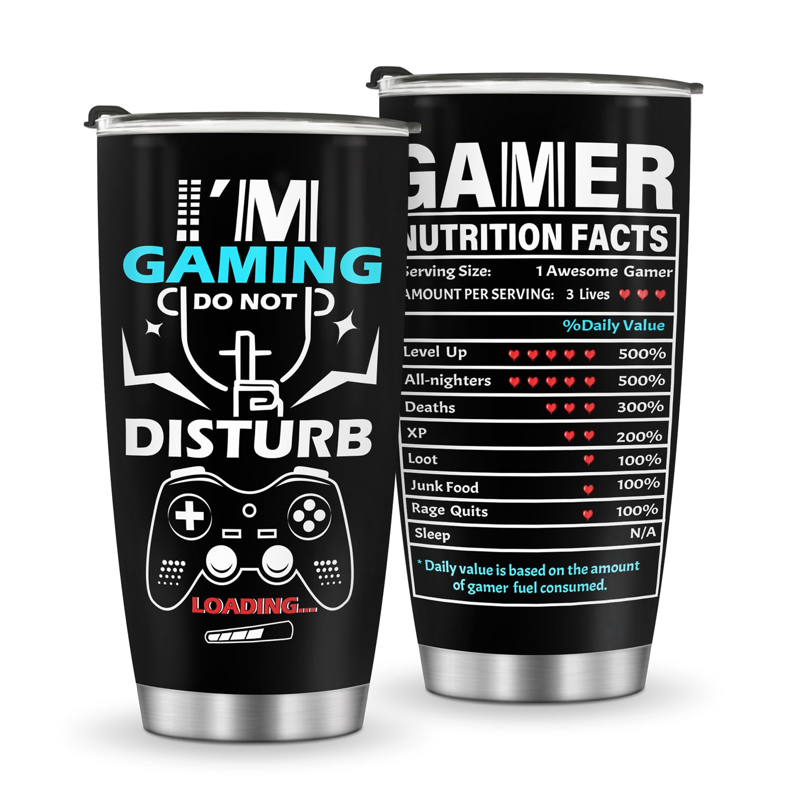 Jekeno Gaming Mug Tumbler Boys Gifts - Kids Teens Men Gamer Gamepad Presents Game Controller Travel Coffee Cup For Boyfriend Son