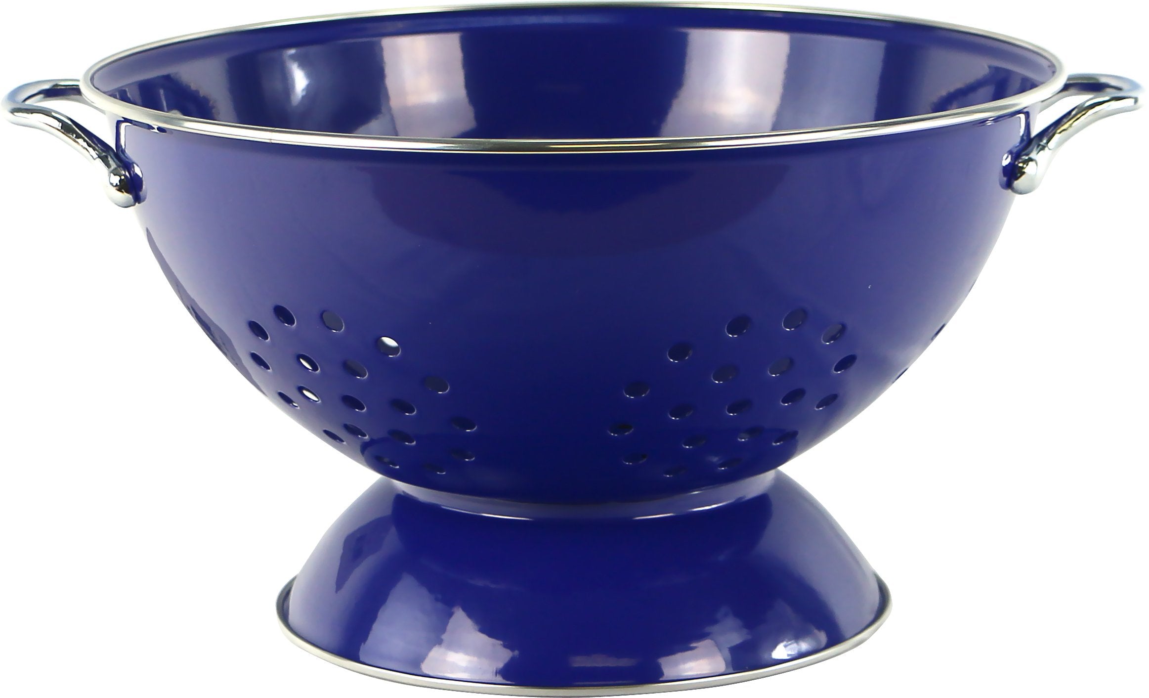 Calypso Basics By Reston Lloyd Powder Coated Enameled Colander, 5 Quart, Indigo