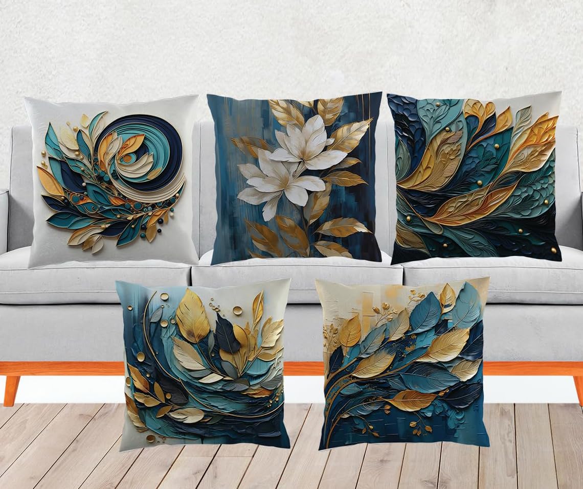 Scpmarts Abstract Printed Cushion Cover Home Decorative Pillow For Sofa Soft Solid Square Throw Pillow Cushion Covers Satin Cush
