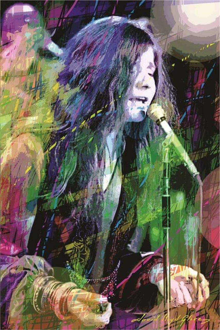 Scorpio Posters Janis Joplin By David Lloyd Glover - Officially Licensed - Laminated Poster - 24.5'' X 36.5''