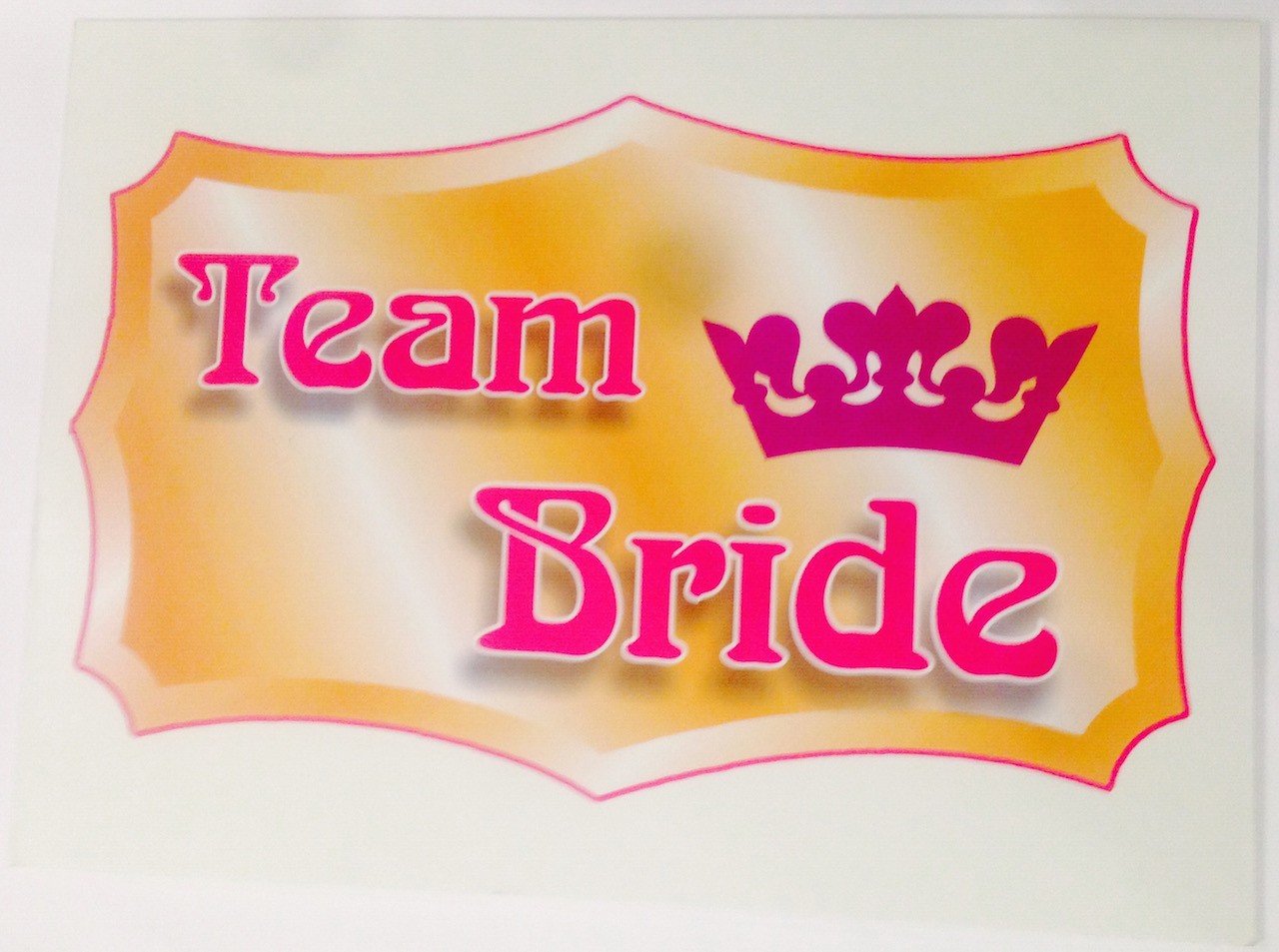 Funcart Team Bride Photo Booth Board