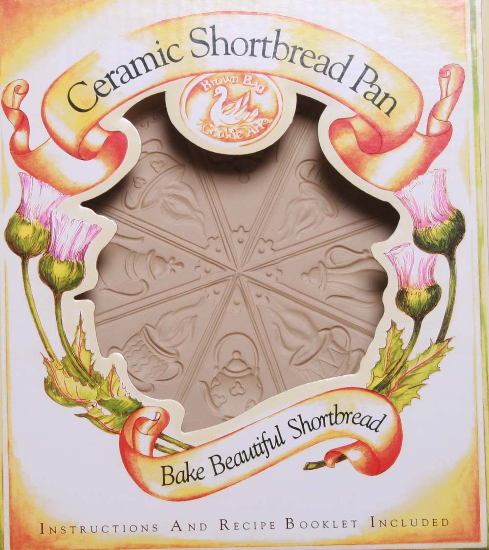 Brown Bag Design Tea Time Shortbread Cookie Pan, 11-3/4-Inch By 9-1/4-Inch