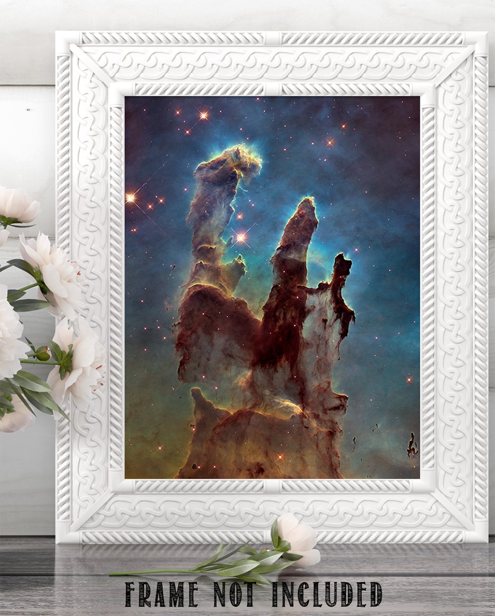 Astronomy Poster - Pillars Of Creation - Photo from Hubble Space Telescope - 11x14 Unframed Art Print - Vintage Posters Dark Academia  Space Poster for Astronomers Space Exploration Enthusiasts