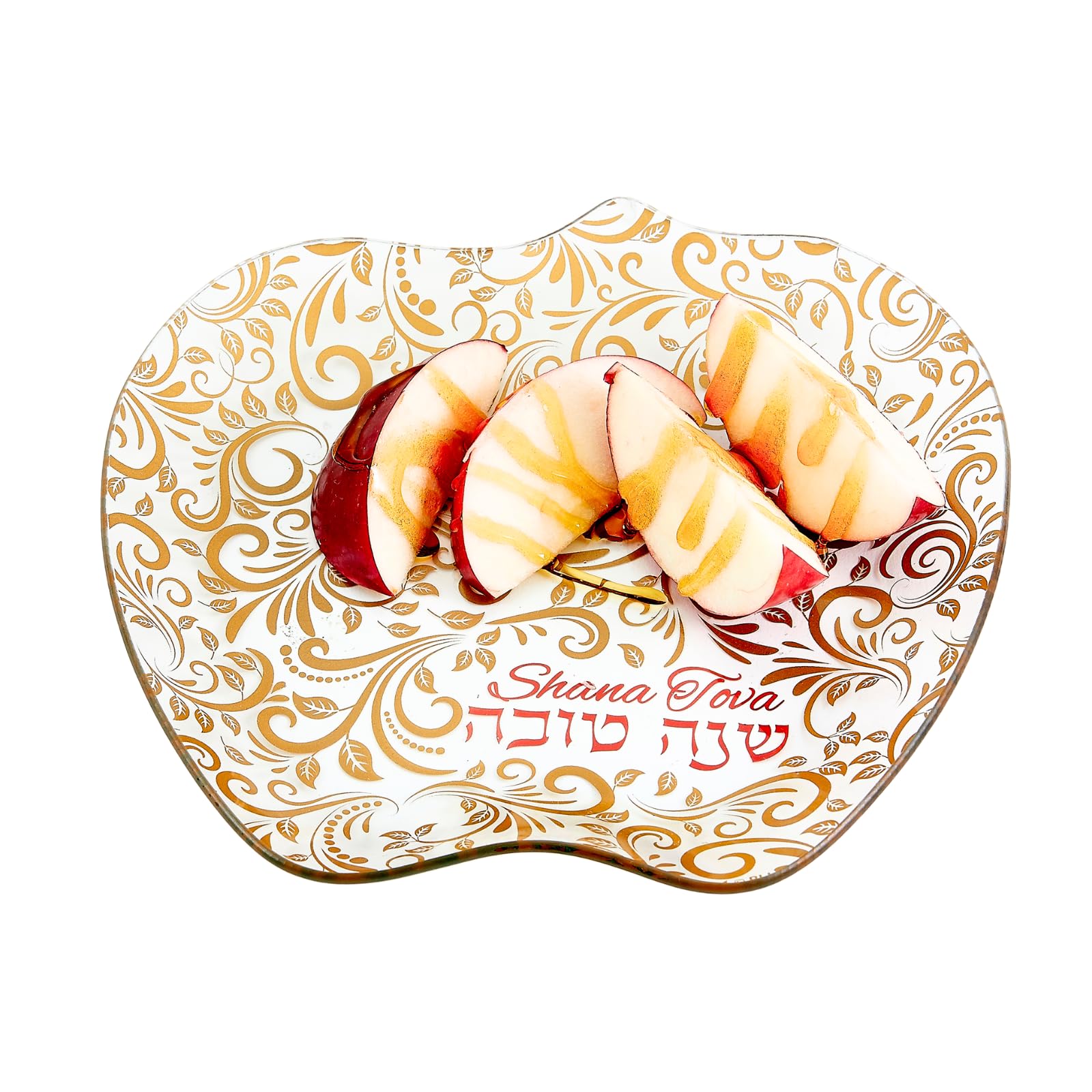 Rite Lite Rosh Apple & Honey Plate - Jewish New Year Holiday Party Favors Gifts Shana Tova Judaica Home Decor Hostess Cooking Ki