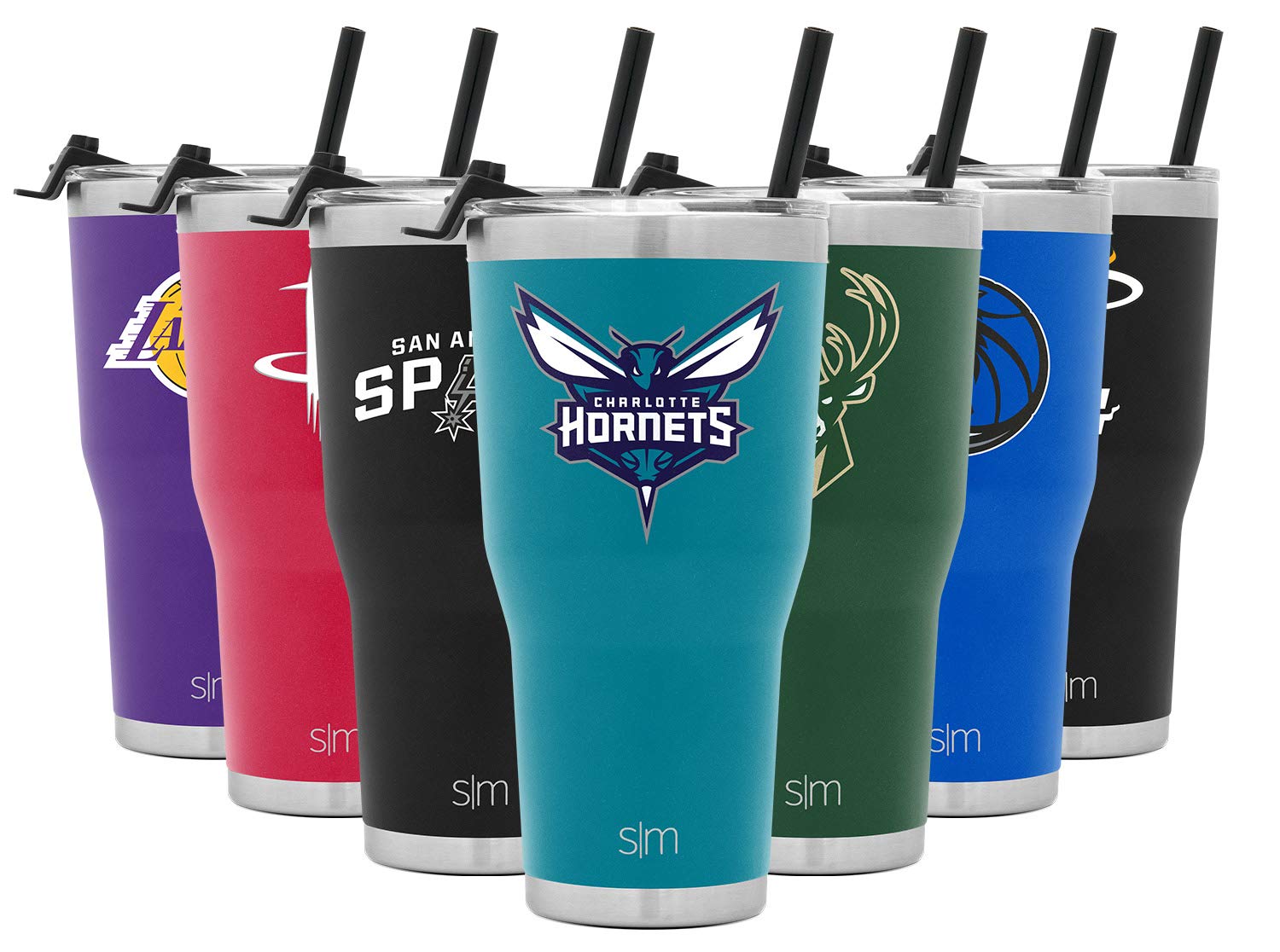 Simple Modern Nba Charlotte Hornets 30Oz Tumbler With Flip Lid And Straw Insulated Stainless Steel Travel Mug Classic