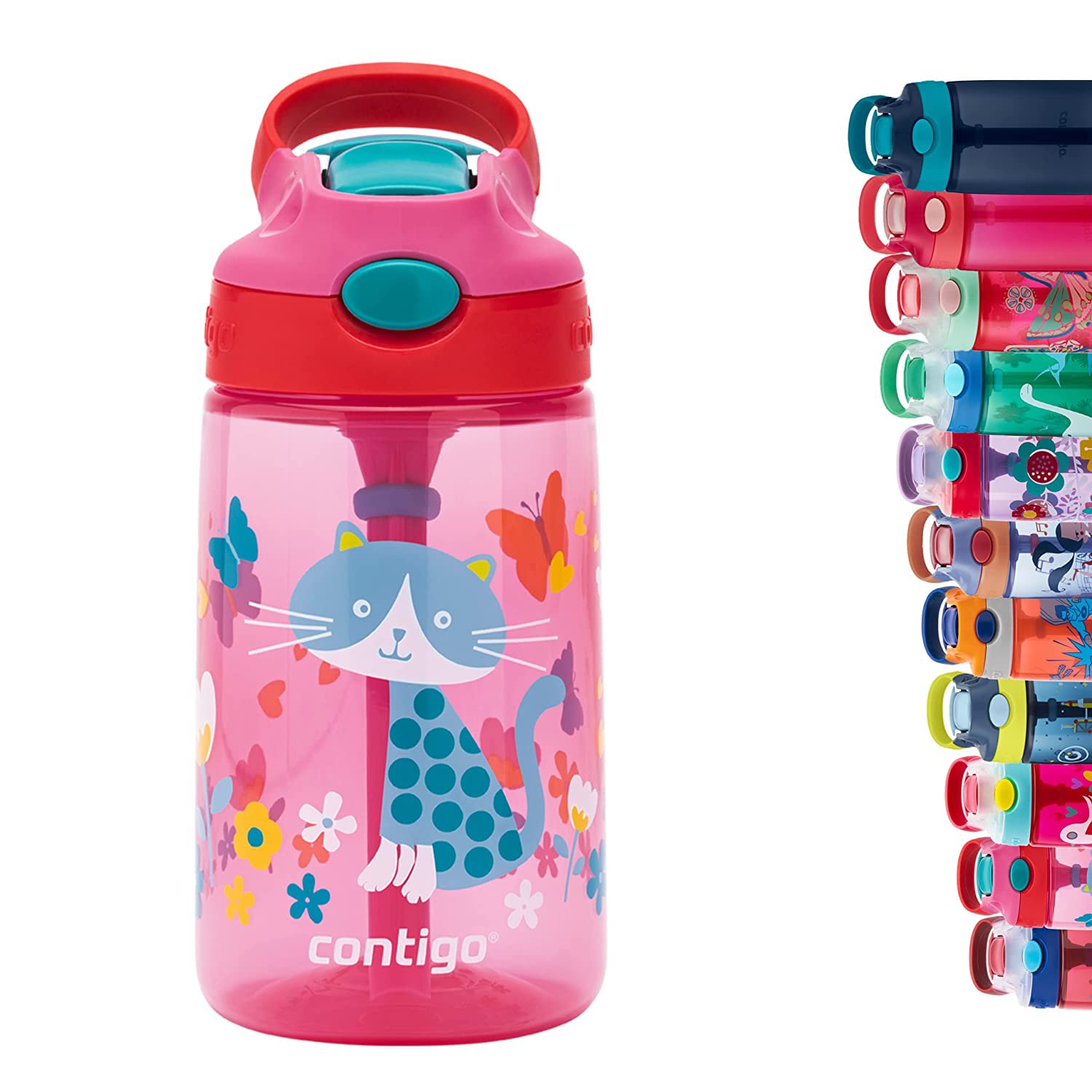 Contigo Gizmo Flip Kids Water Bottle With Straw I Spill Proof & Leak Proof | Bpa Free Odor & Stain Resistant Tritan Bottle With 