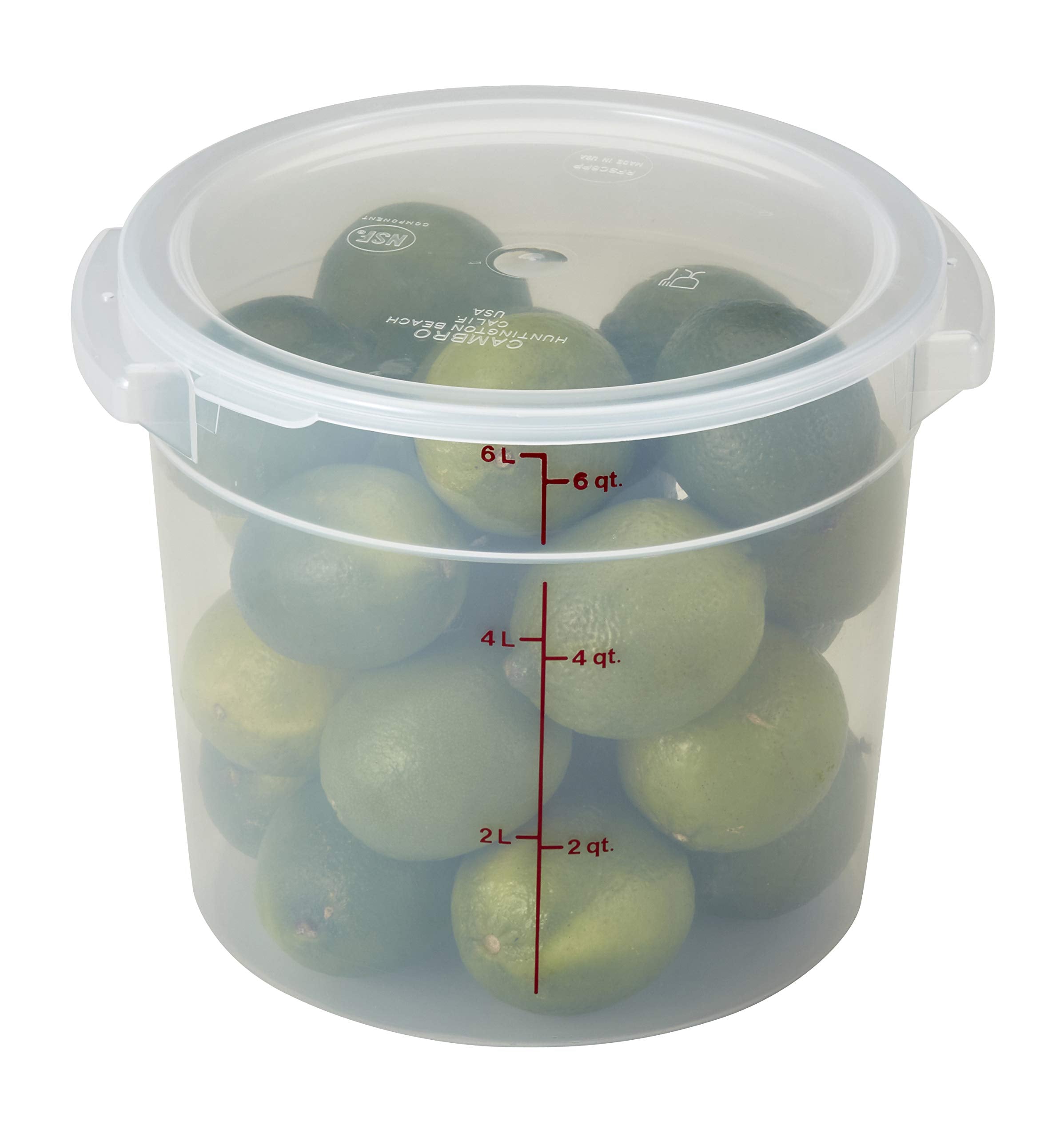 Cambro (Rfsc6Pp190) Cover For 6 & 8 Qt Round Containers