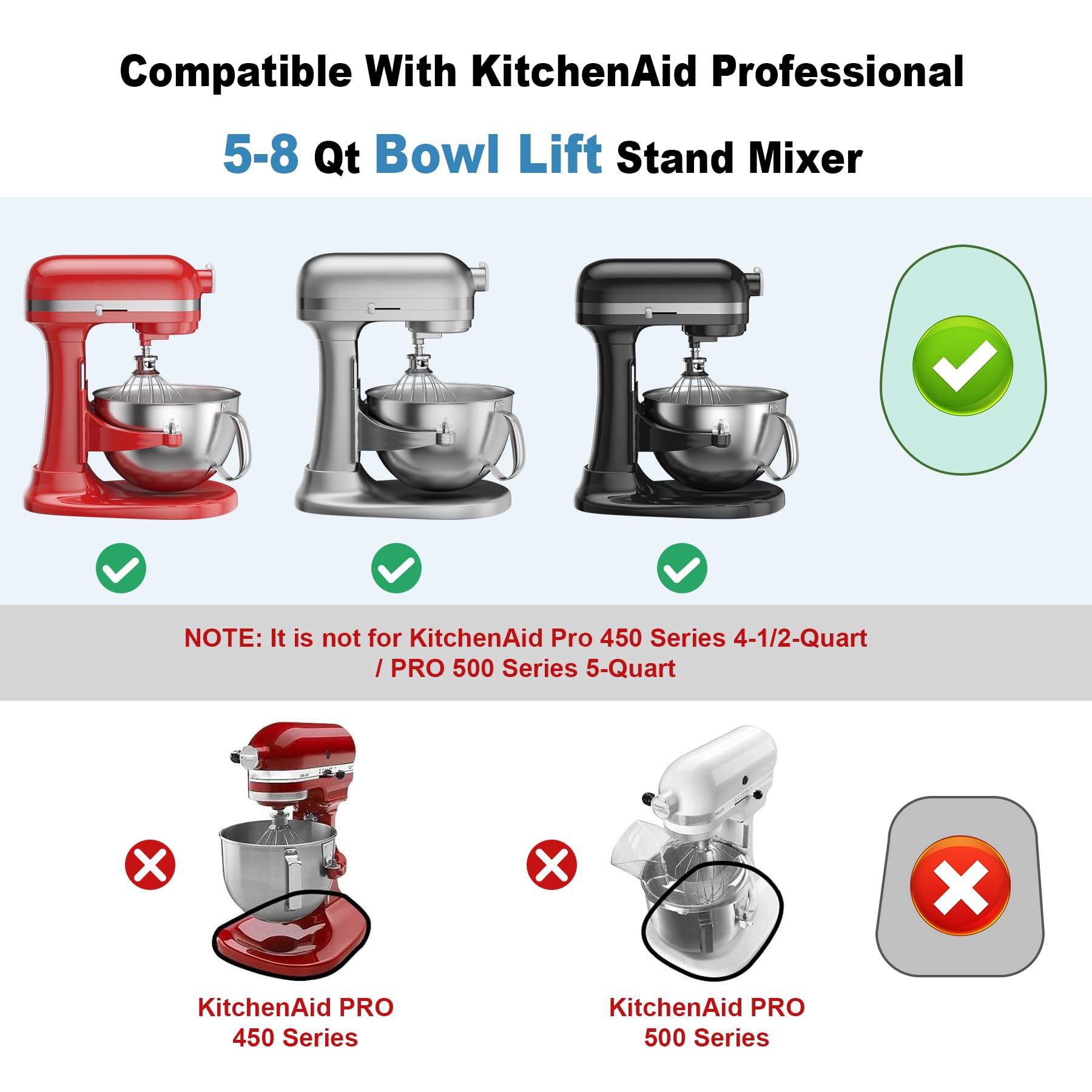 Food-Grade Bamboo Mixer Slider for KitchenAid 5-8 Qt Bowl Lift Stand Mixer, Appliance Sliding Mat for Kitchenaid Artisan, Kitche
