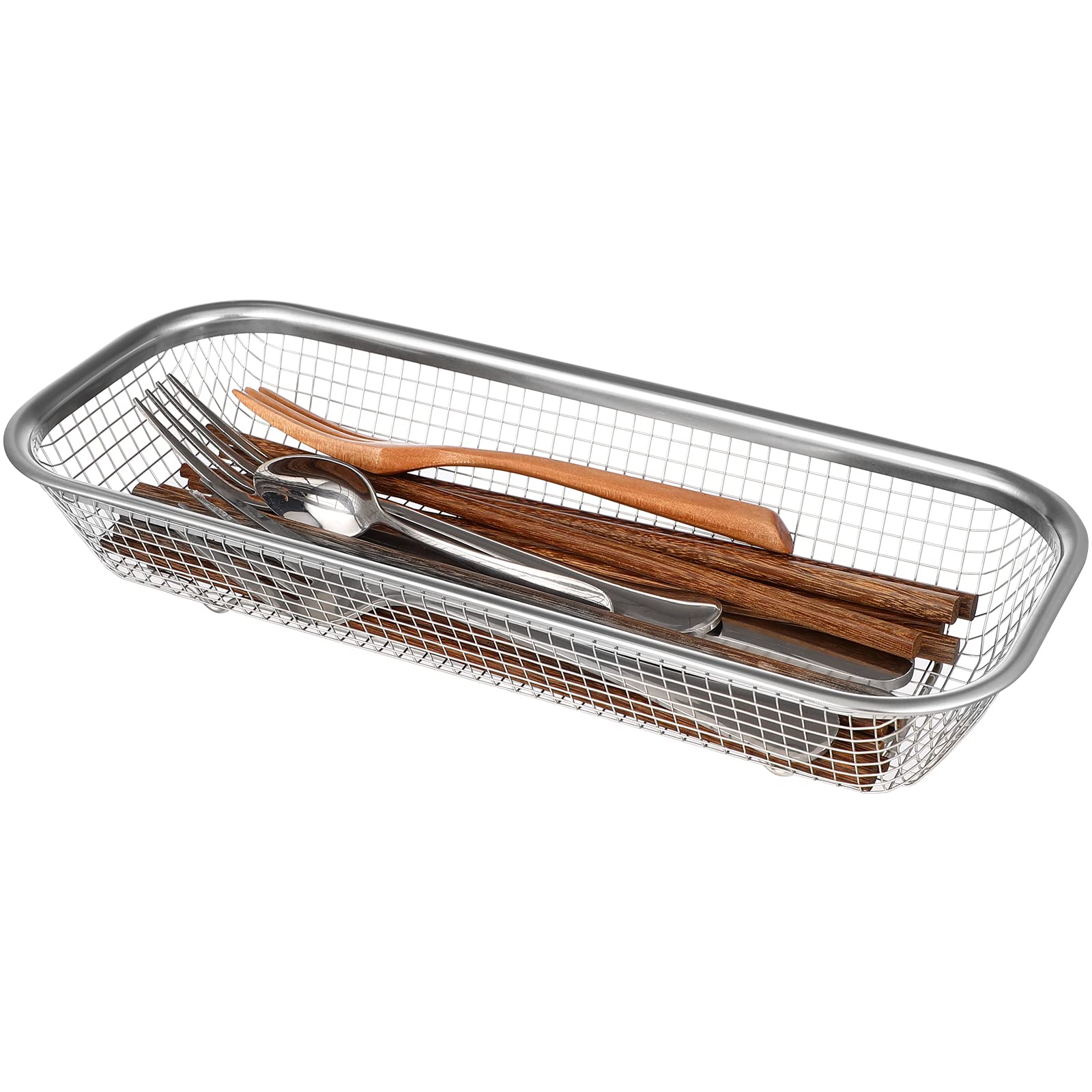Stainless Steel Utensil Drying Rack: Utensils Holder Dishwasher Silverware Basket Compact Dish Rack Chopsticks Spoons, Forks, Kn