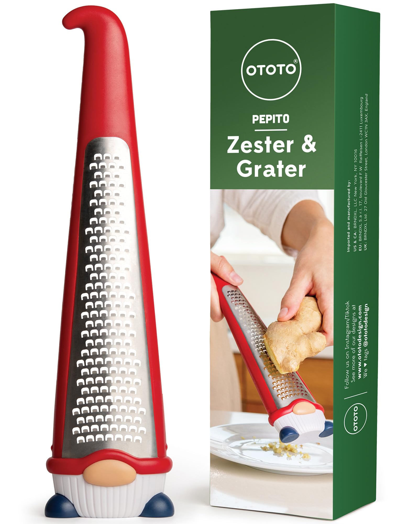 OTOTO Grater - Stainless Steel, BPA Free, Dishwasher Safe, Fun Kitchen Gadget, Vegetable Shredder, Cute Kitchen Gifts & Accessor