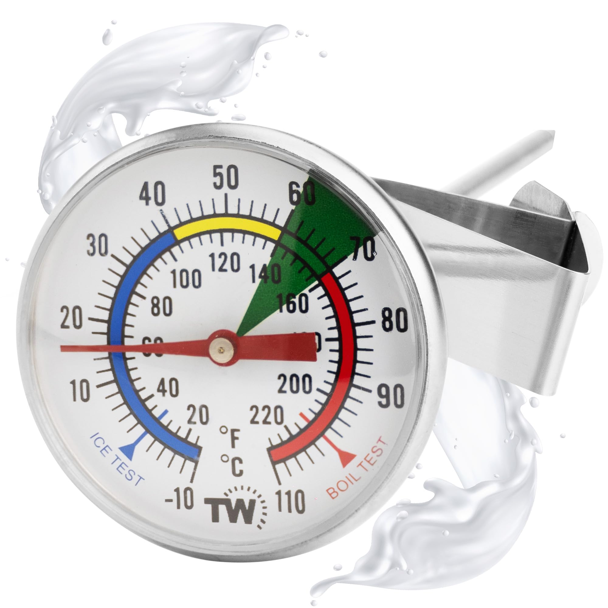 Thermometer World Milk Thermometer for Steaming Milk - Green Color, Model 8541985734