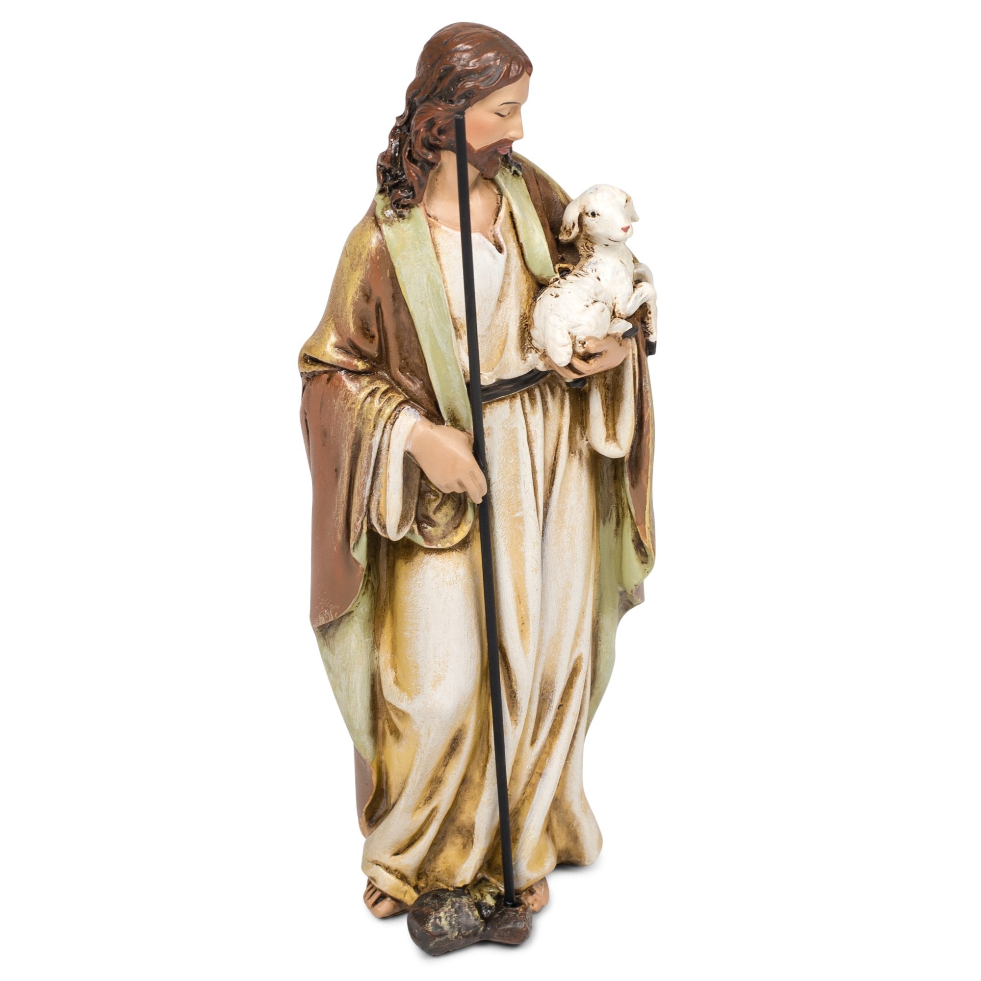 Roman Josephs Studio Inc., Renaissance Collection, Holy Statue Figurine, 6.25 H Good Shepherd Figure, Religious Figure, Religio