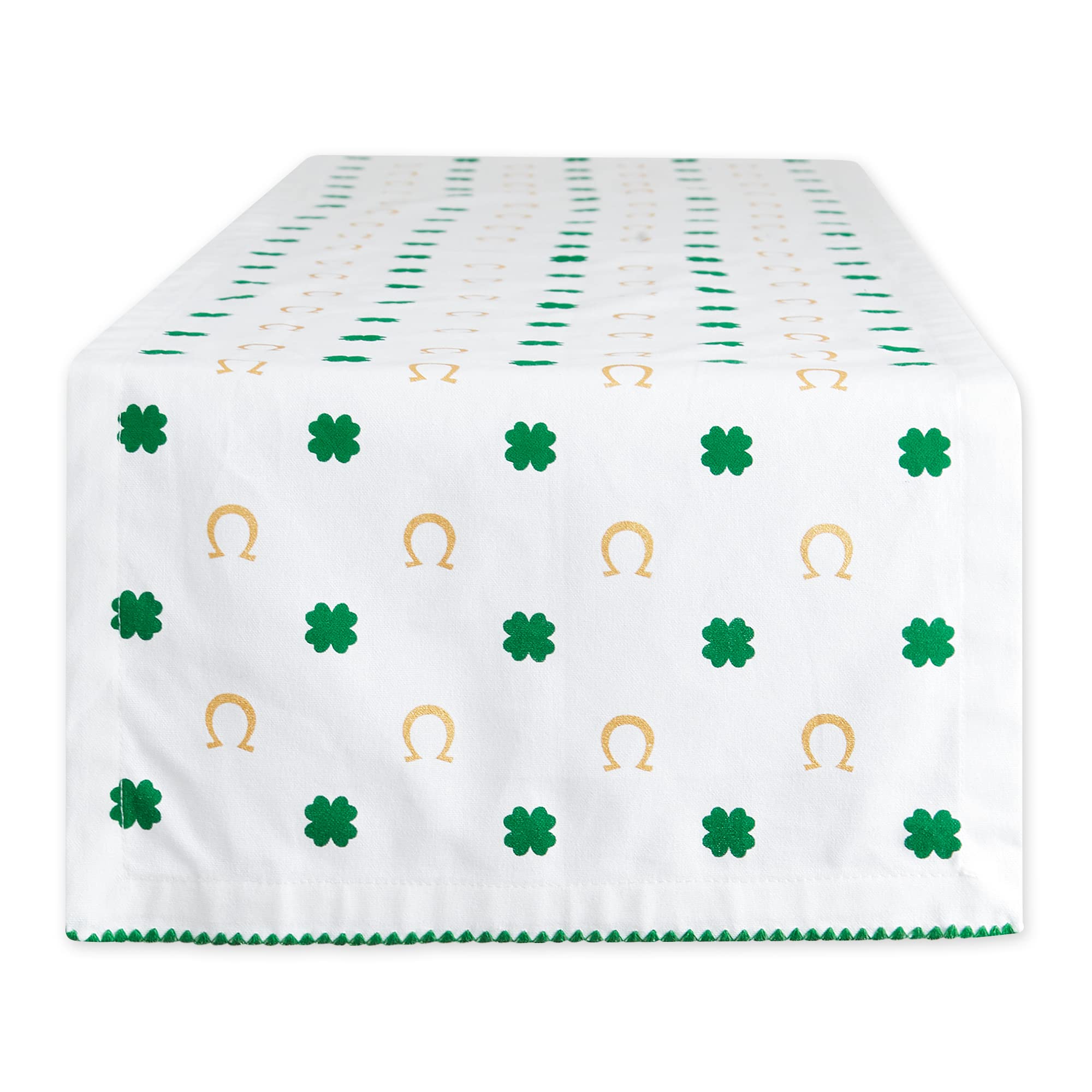 CLOVER HORSESHOE PRINTED TABLE RUNNER 14x72