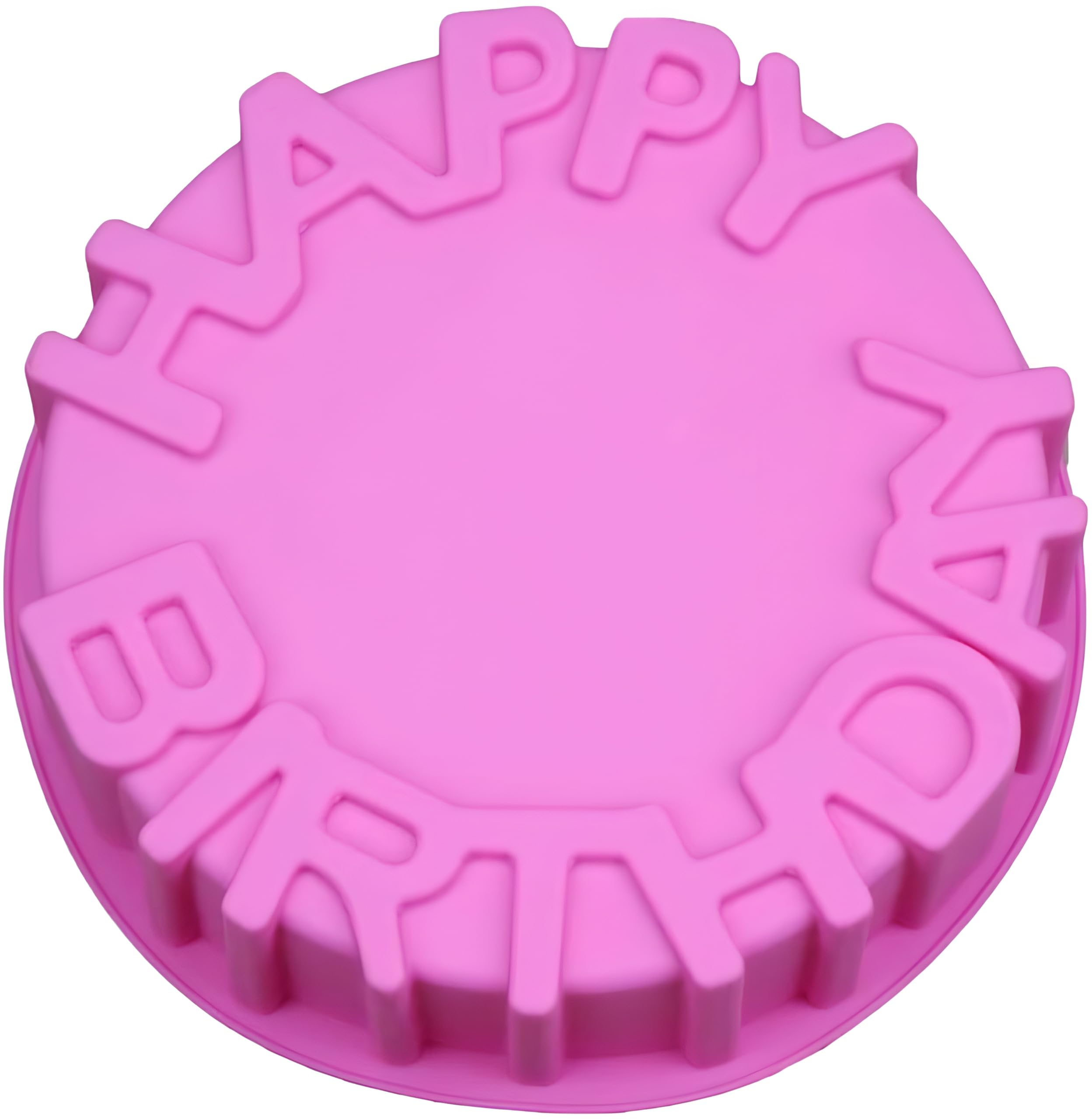 Zavaca 8 Inch Happy Birthday Cake Mold Pan Birthday Party Birthday Cake Baking Silicone Mold