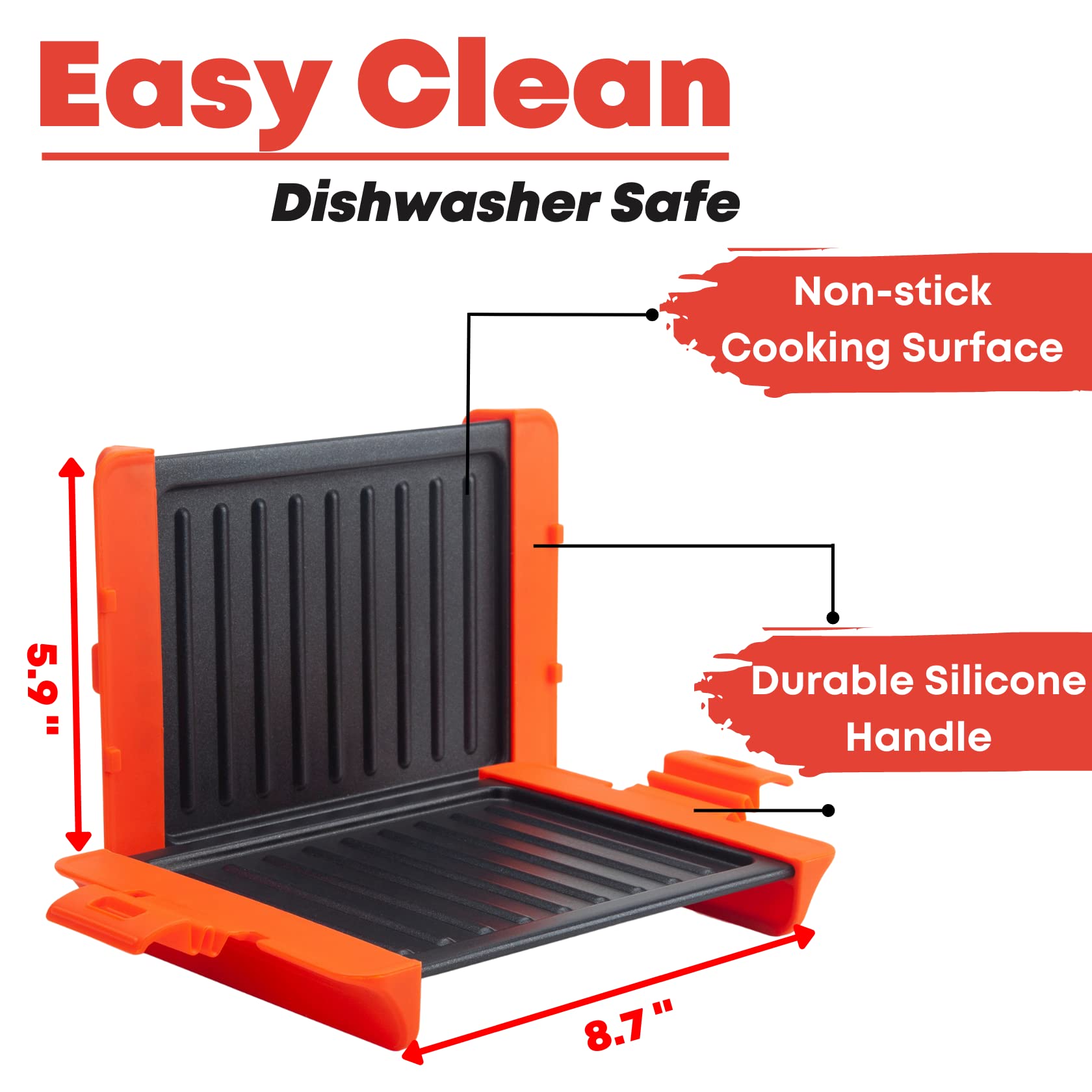 Maconee Microwave Sandwich Maker | Microwave Grill Cheese Maker | Microwave Crisper Toaster Cookware | Panini Press | Cooking Fa