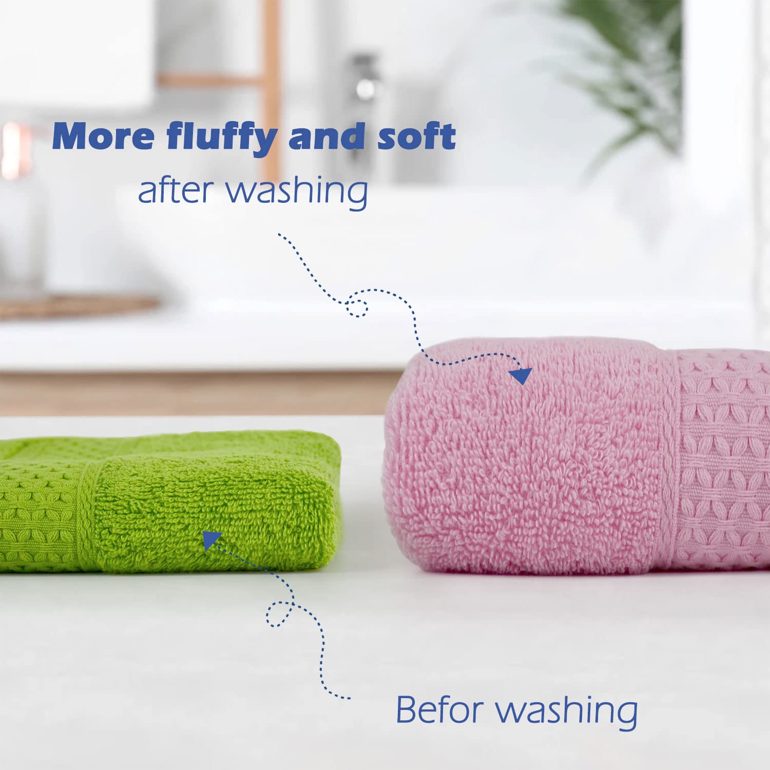Cleanbear 6 Pack Hand Towels for Bathroom  100% Cotton Absorbent Face Towels with 6 Assorted Colors for Shower  Kitchen  College Dorm Use  13'' x 29''  Multi-Color Towels