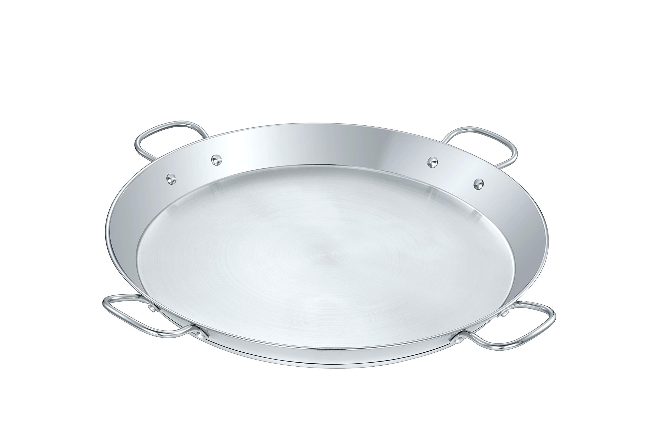 Concord Premium Stainless Steel Paella Pan With Heavy Duty Triply Bottom (20'' (50 Cm))