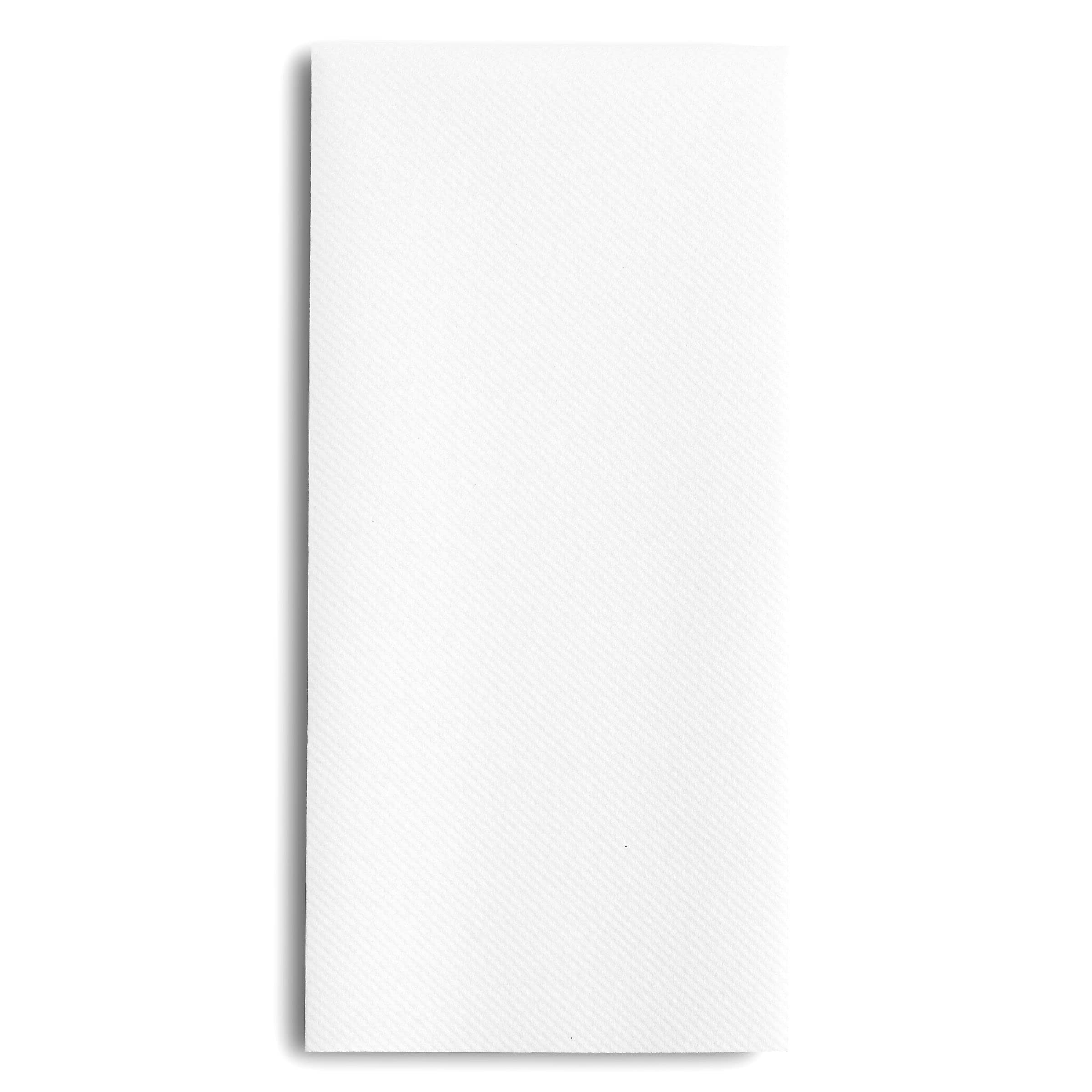 Linen-Feel European-White Paper Napkins - Decortive Cloth-Like Disposable Dinner Napkins - Soft And Absorbent. For Kitchen  Party  Wedding  Bathroom Or Any Occasion. (Pack of 100)