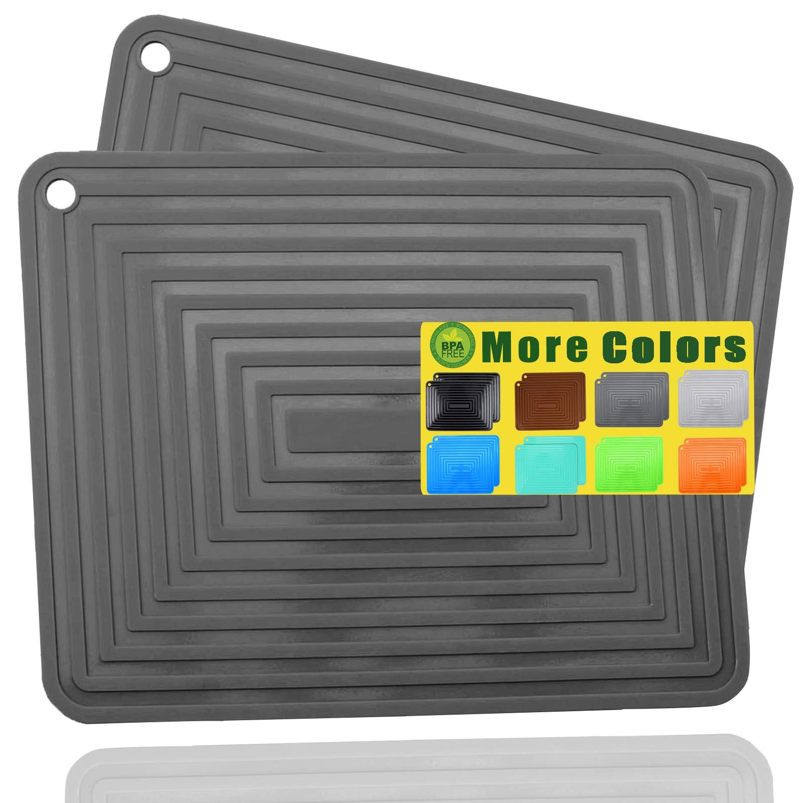 Large Silicone Trivet Mats For Hot Dishes/Pots Pans, Heat Resistant Pot Holder,9''X12'' Non Slip Flexible Durable Pot Coaster Ki