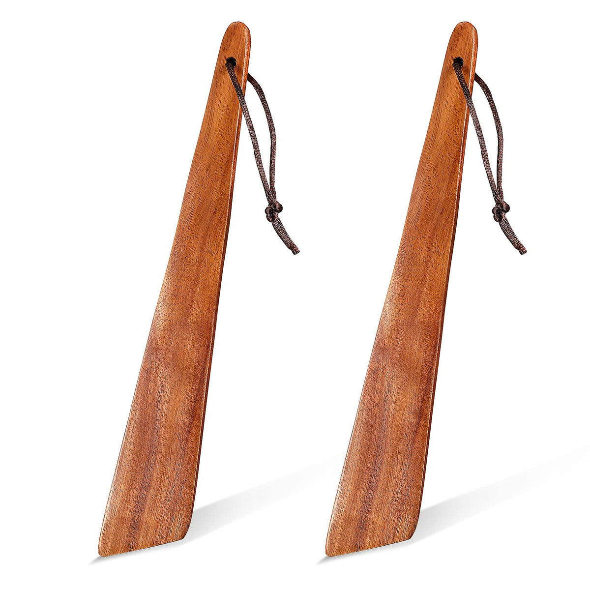 2 Pieces 9.8 Teak Wood Spatula For Cooking Flat Wooden Turner Small Wood Flipper Egg Scraper Iron Spatula Wood Cooking Utensil F