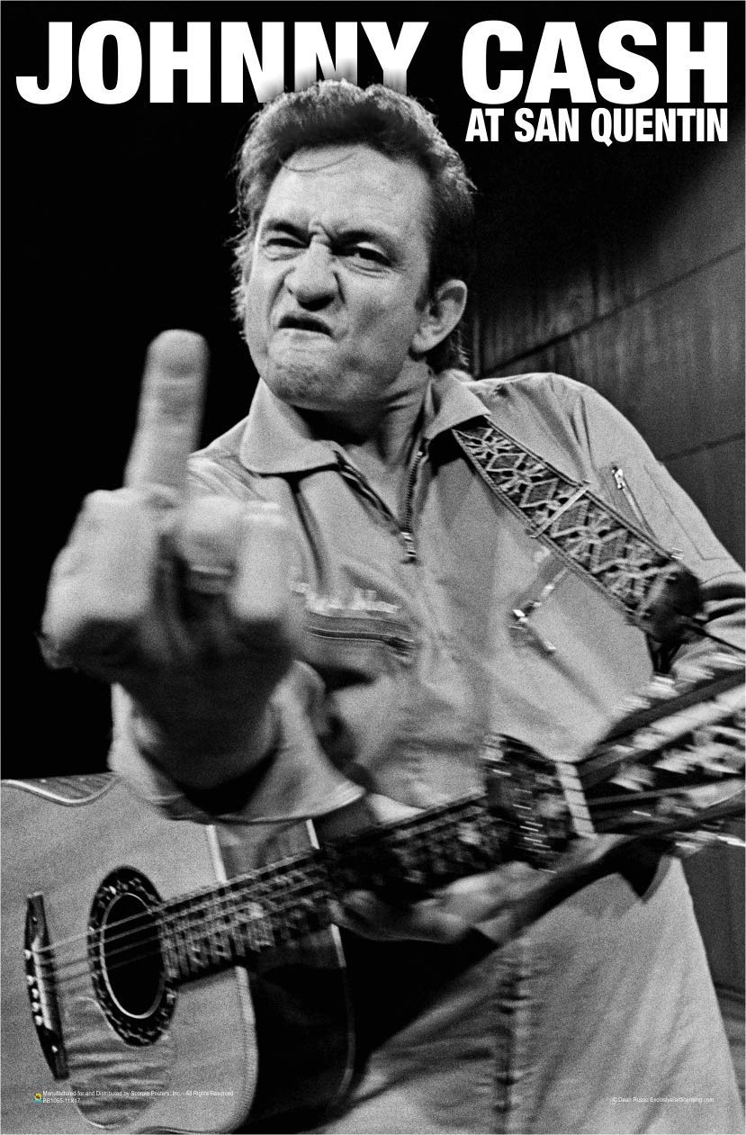Scorpio Posters Johnny Cash - San Quentin Mini Poster - Officially Licensed - Laminated - 11.5'' X 17.5''
