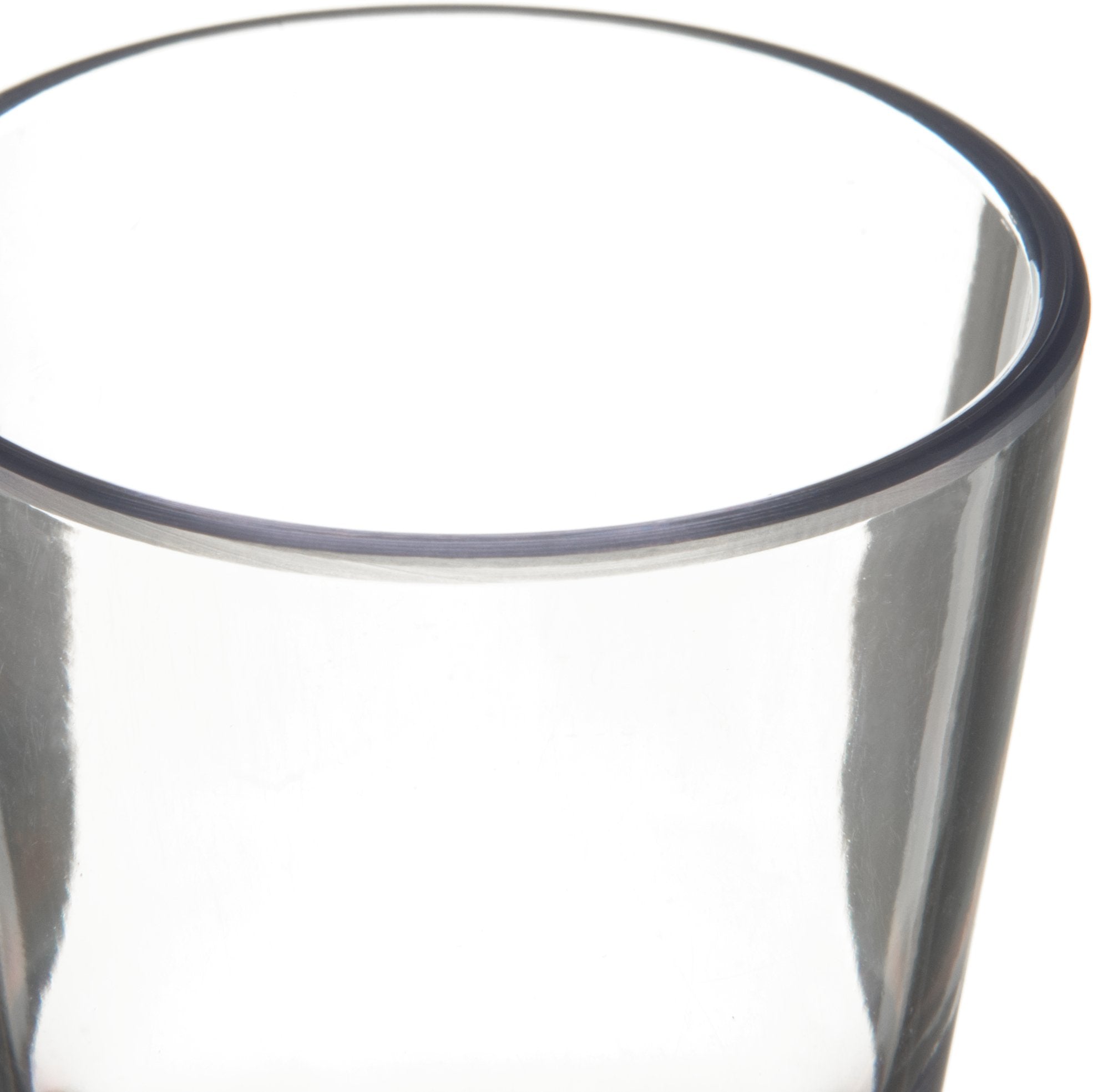 Carlisle FoodService Products Alibi Round Glass Clear Glass for Restaurants  Catering  Kitchens  Plastic  1.8 Ounces  Clear