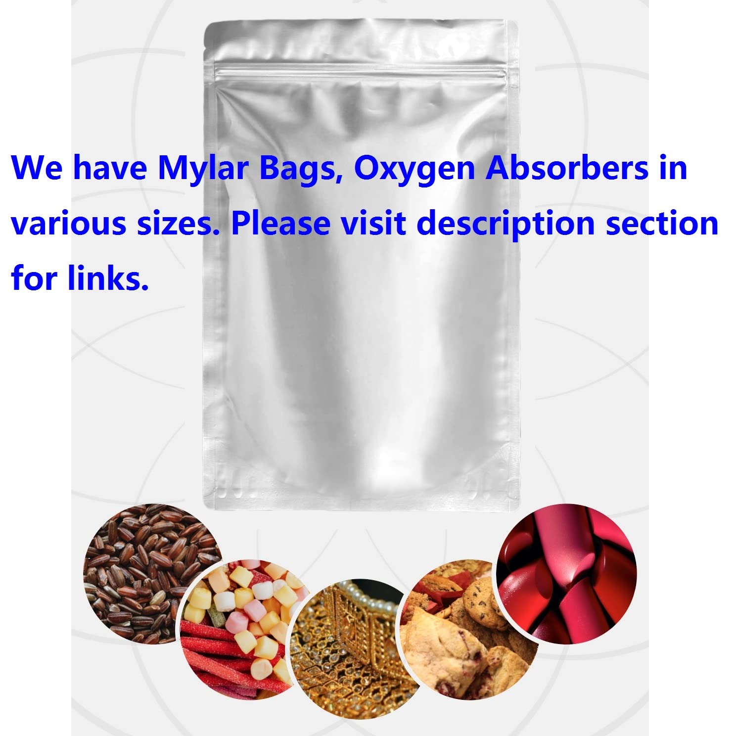 Oxygen Absorbers For Food Storage 300cc (5 pcs in Vacuum Sealed Bag x 20  Total 100 Packets) O2 Absorbers Food Grade Oxygen Absorbers Oxygen Packets For Food Storage Oxygen Remover Absorb Observers