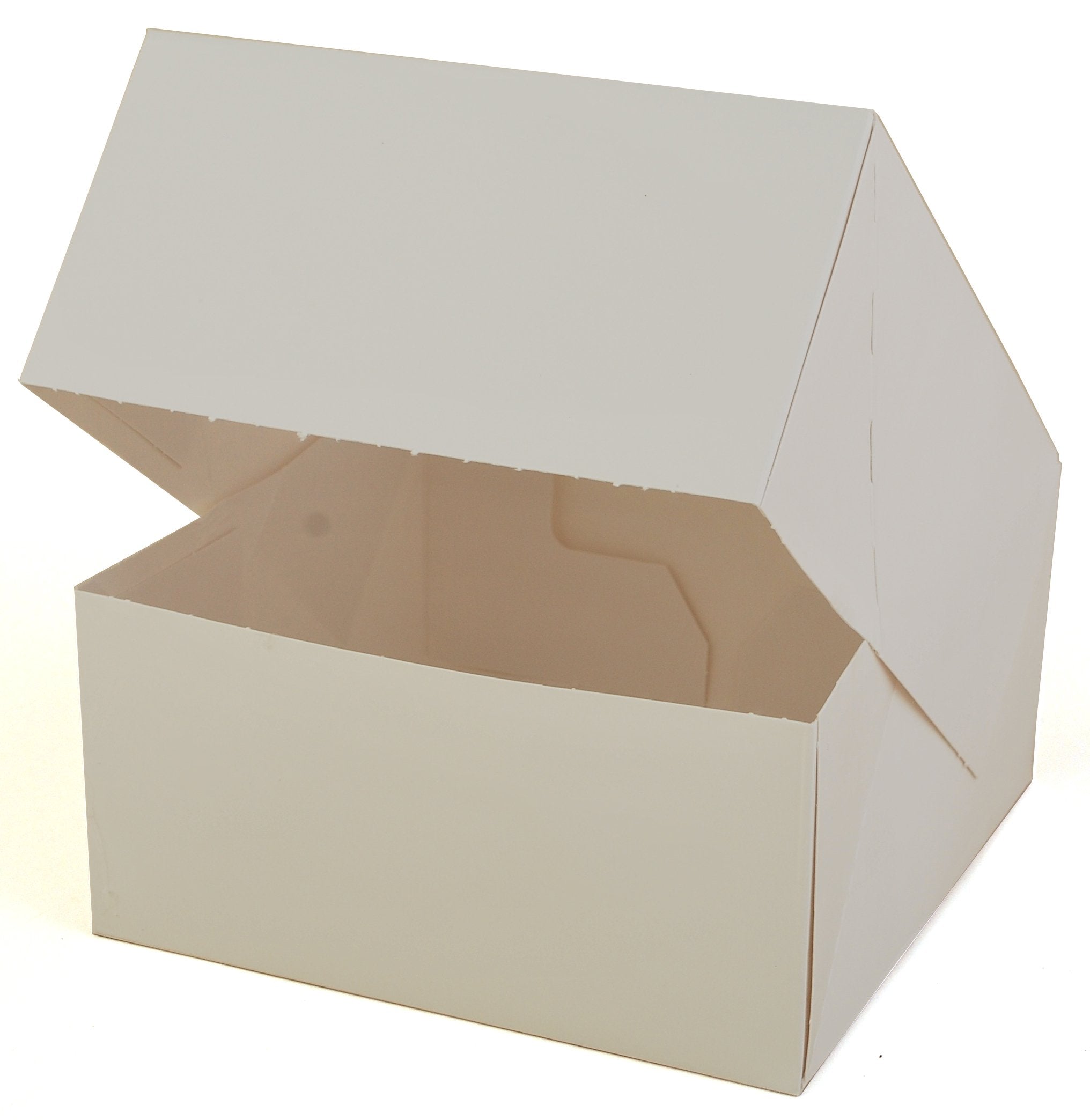 Sct White Window Bakery Boxes With Attached Flip Top, 4-Corner Beers Design, 6 X 6 X 3, White, Paper, 200/Carton