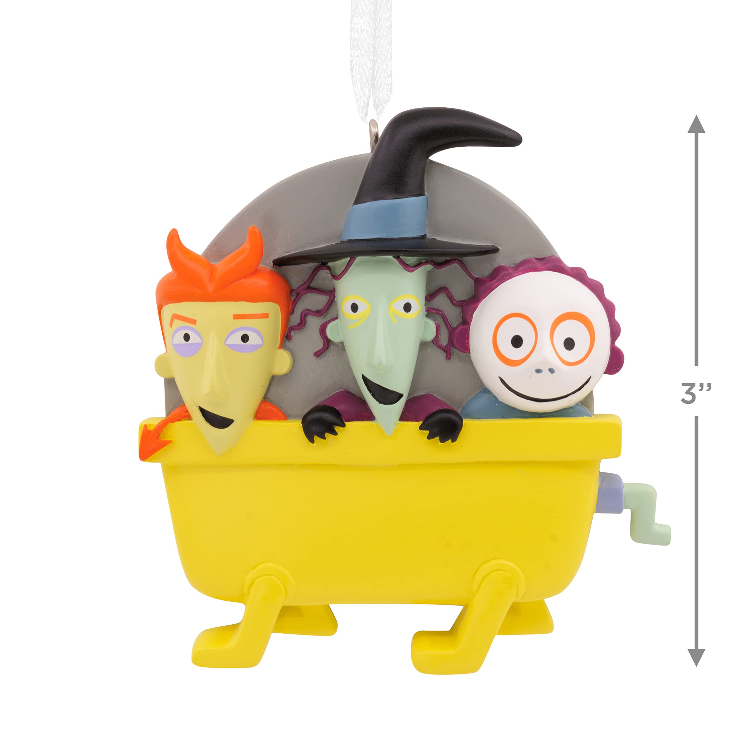 Hallmark Disney Tim Burton s The Nightmare Before Christmas Lock, Shock, and Barrel Christmas Ornament, 0.63 x 3.00 x 3.00 Inche