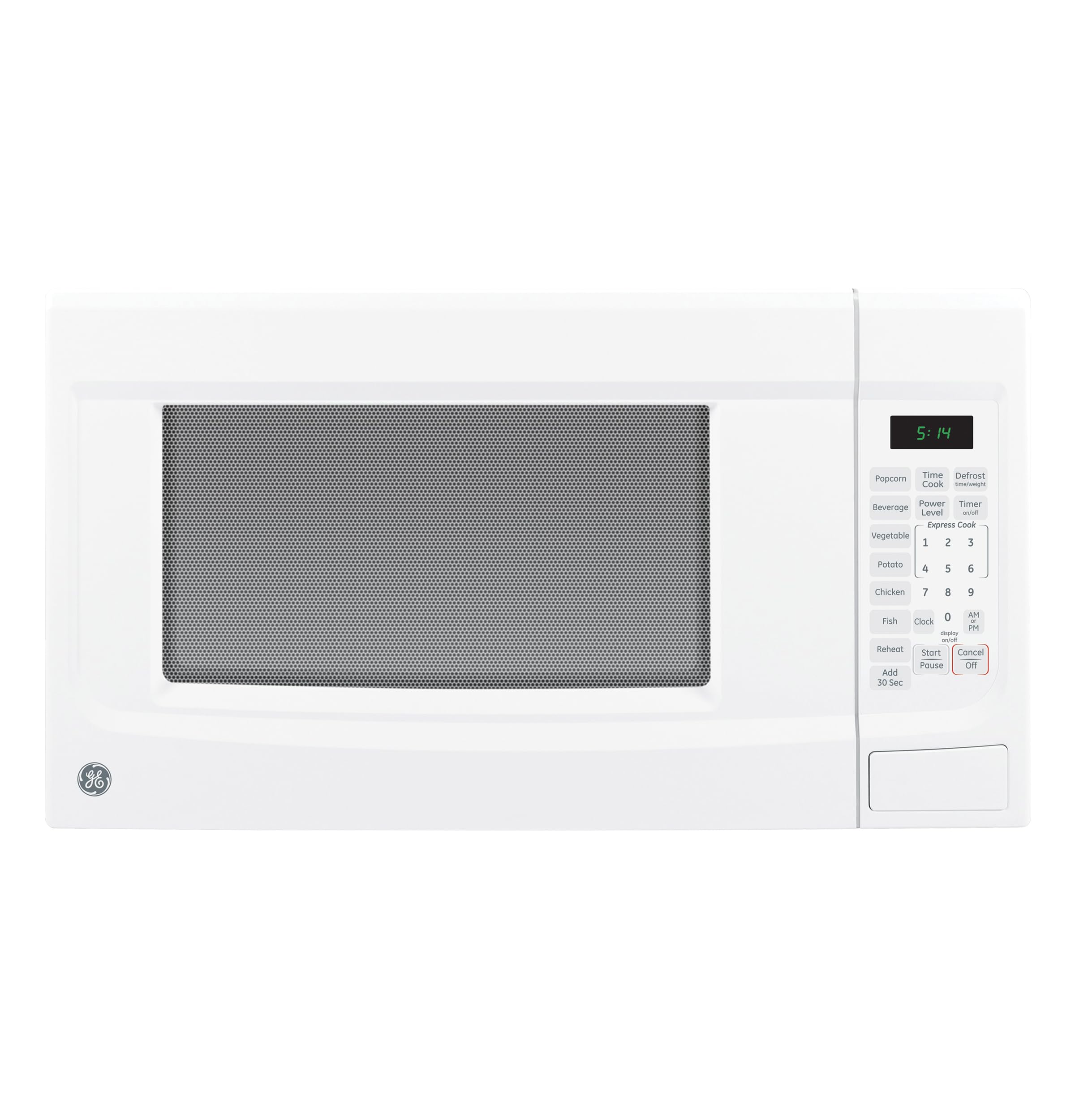 GE GCST14S1WWW Microwave Oven,1,100-watt 7 Auto Cooking Settings, Child-Lock Technology, Kitchen Essentials for The Countertop, 