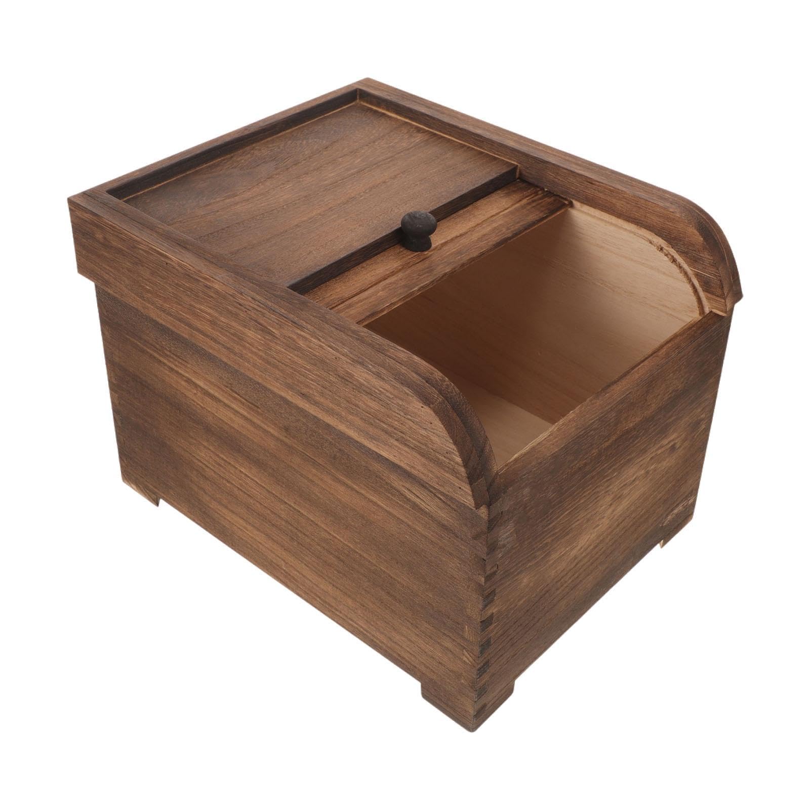 Myaddiction Rice Storage Container Dry Storage Rice Container Box For Grains Rice Cereal Dark Brown