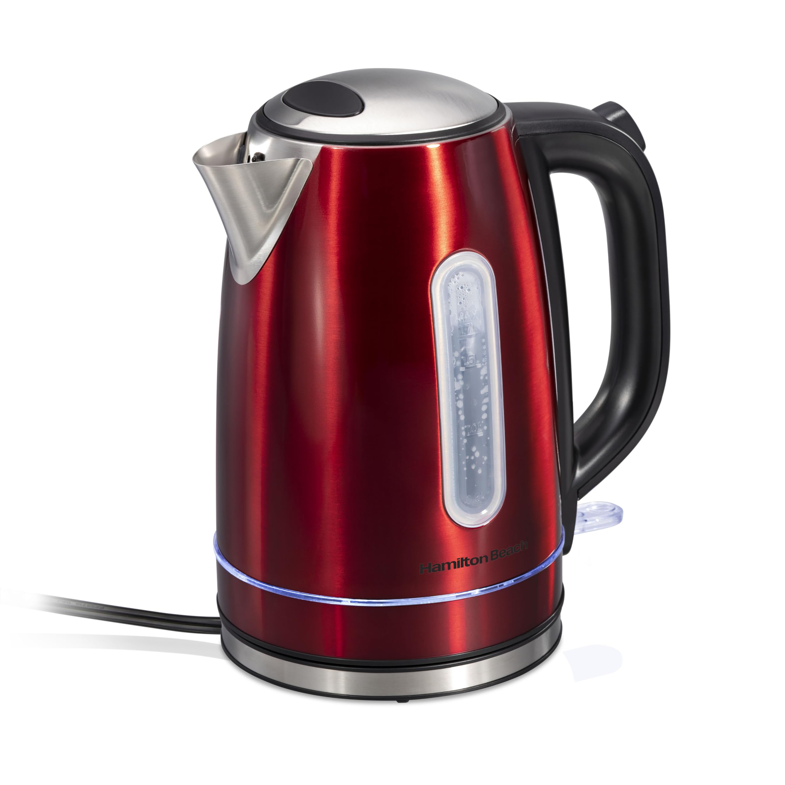 Hamilton Beach Electric Tea Kettle, Water Boiler & Heater, 1.7 Liter, Cordless Serving, 1500 Watts For Fast Boiling, Auto-Shutof