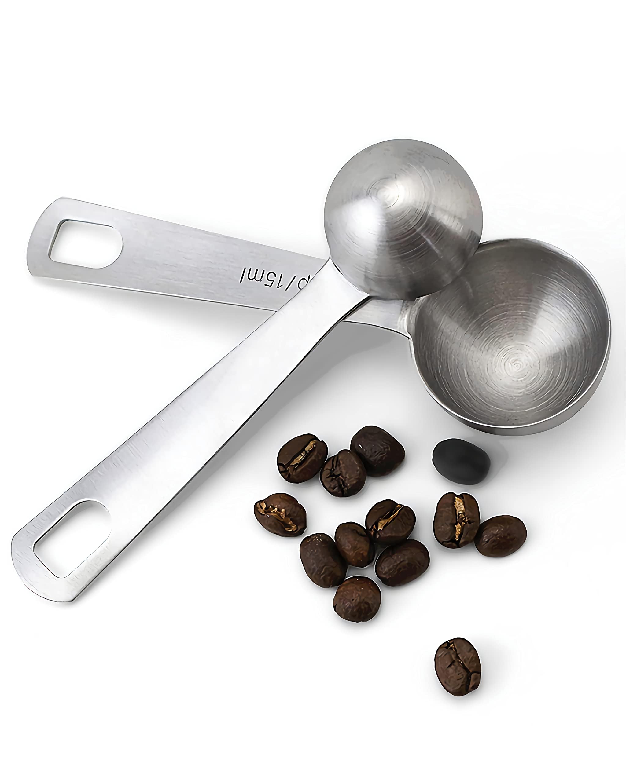 Uirio Measuring Spoons Set Stainless Steel - Set Of 6 Stacking Metal Small Teaspoons Tablespoons - 1/8 Tsp, 1/4 Tsp, 1/2 Tsp, 1