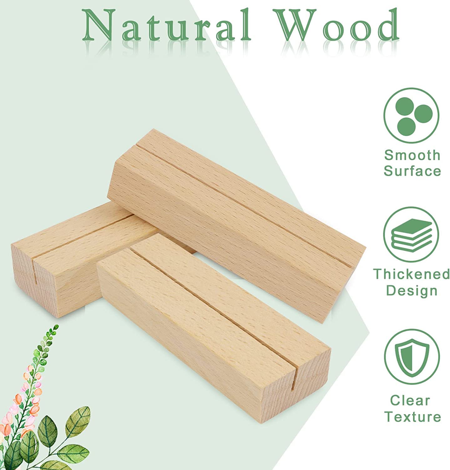 Tinsky 12 Pack Wood Place Card Holders Wooden Stands For Acrylic Signs Table Number Stands Picture Holders For Wedding Dinner Ho