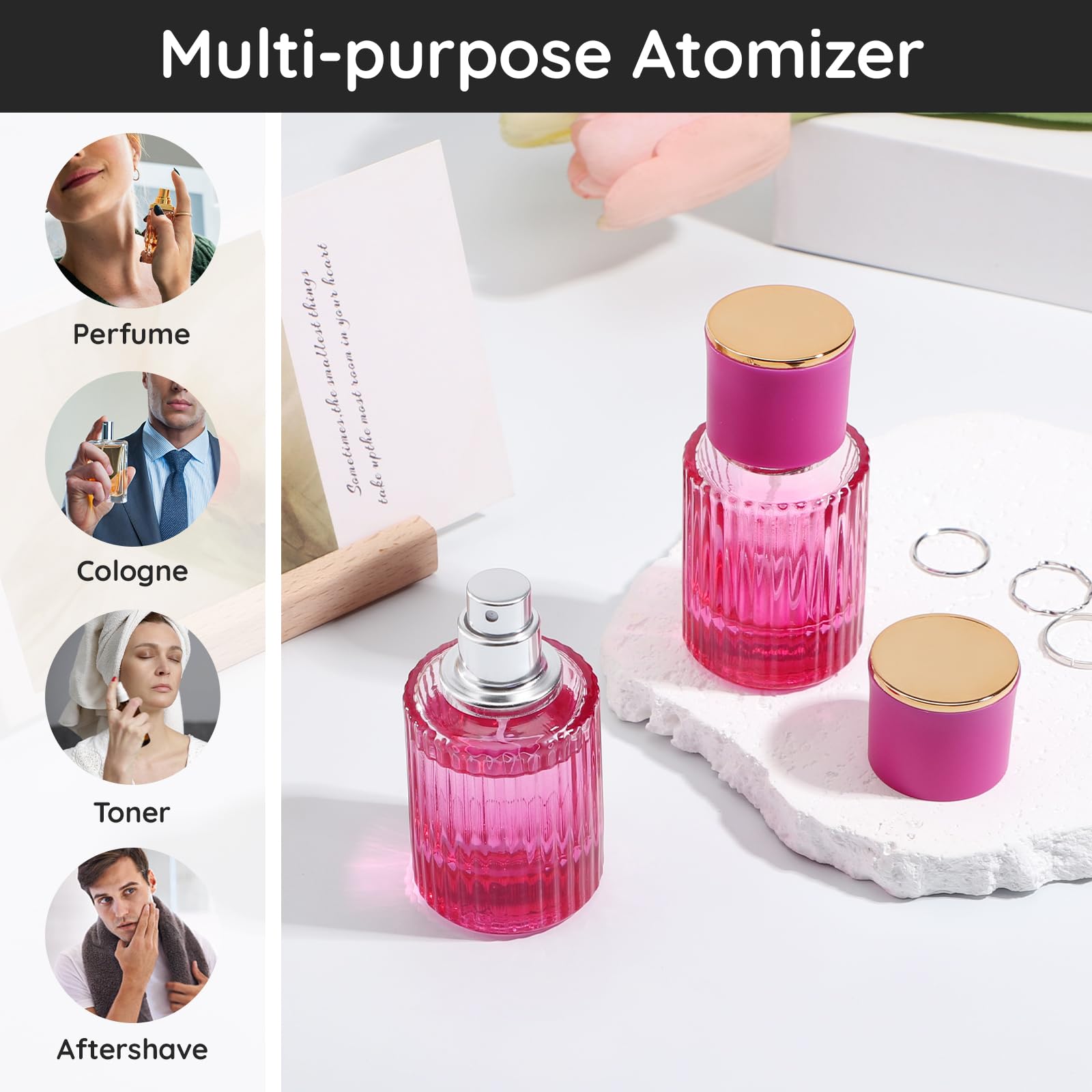 Segbeauty 30Ml Travel Perfume Spray Bottle, 1Oz Refillable Liquid Bottles Empty, Pack Of 4 Cologne Atomizer Sprayer For Perfume,