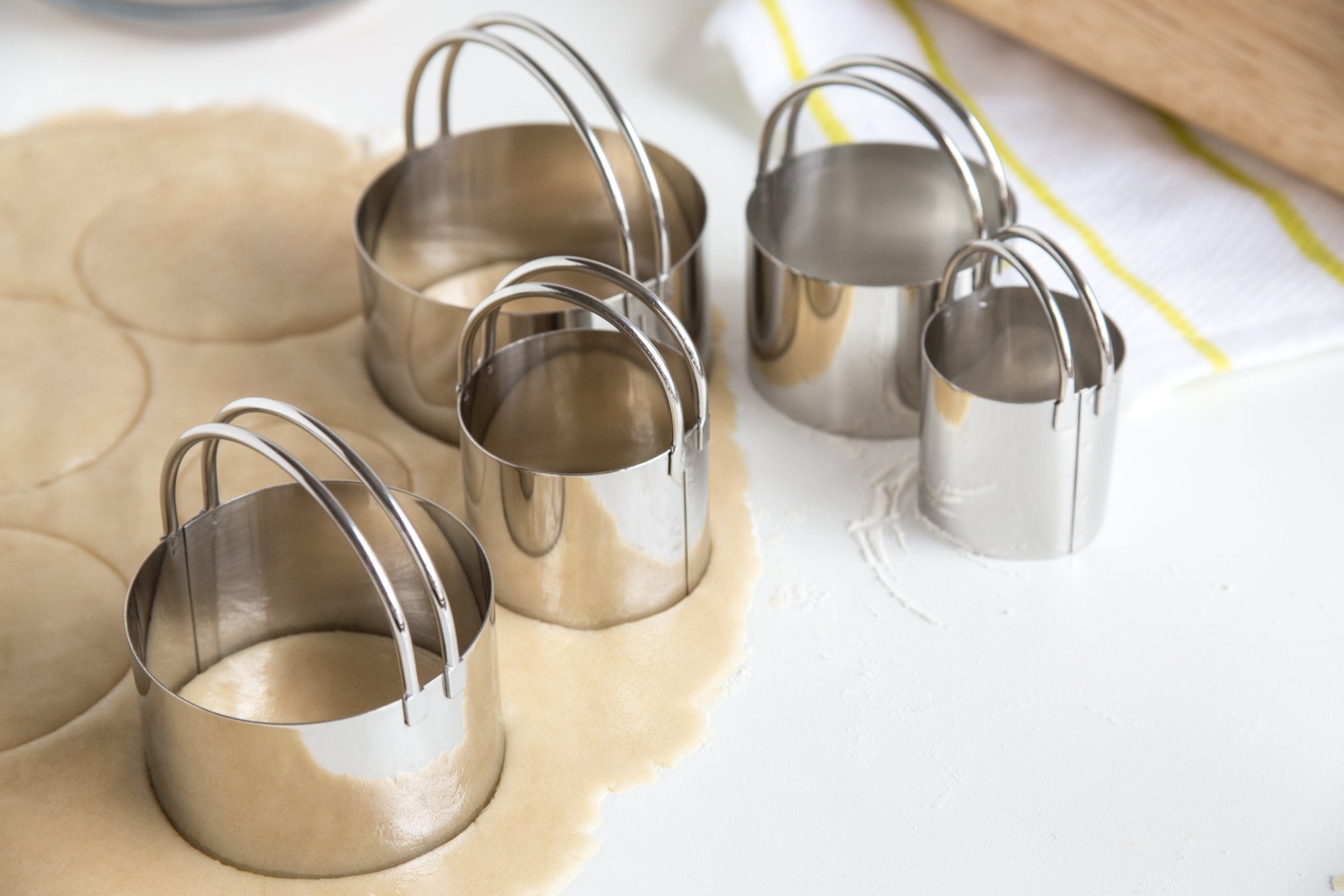 Fox Run Circle Biscuit/Cookie Cutter Set, Stainless Steel, 5-Piece