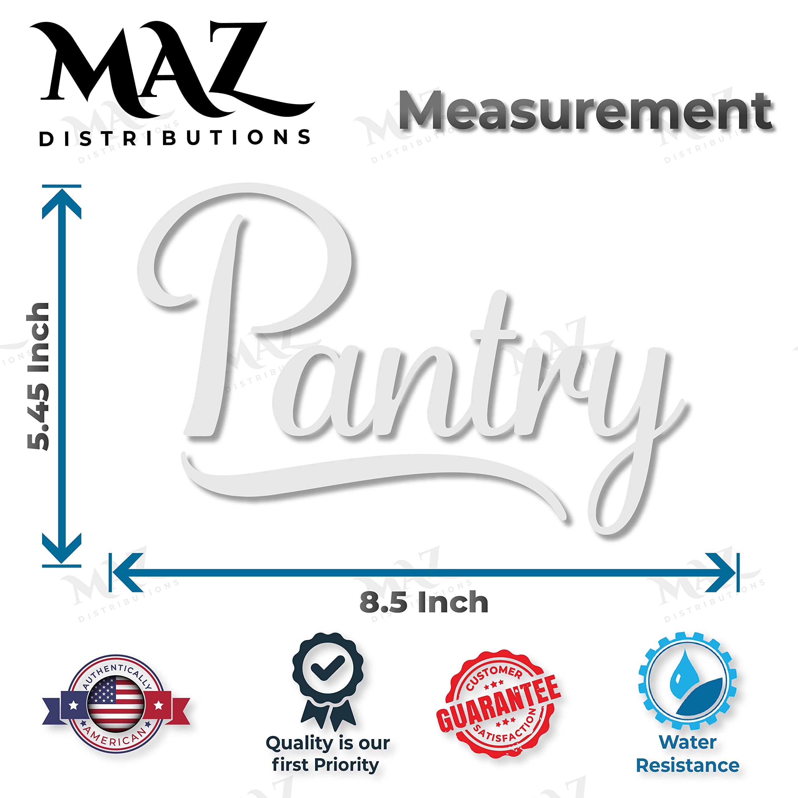 Maz Distributions - Pantry Sticker - Vinyl Decal For Refrigerators - Removable Waterproof Sticker For Store Door - Useable Indoo