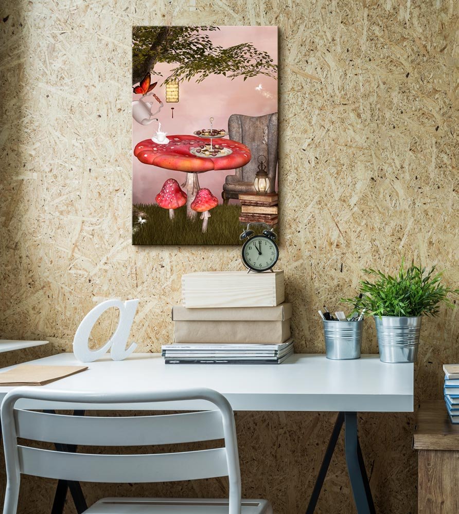 Wall26 - Canvas Prints Wall Art - Wonderland Series - Tea Time | Modern Wall Decor/Home Decoration Stretched Gallery Canvas Wrap